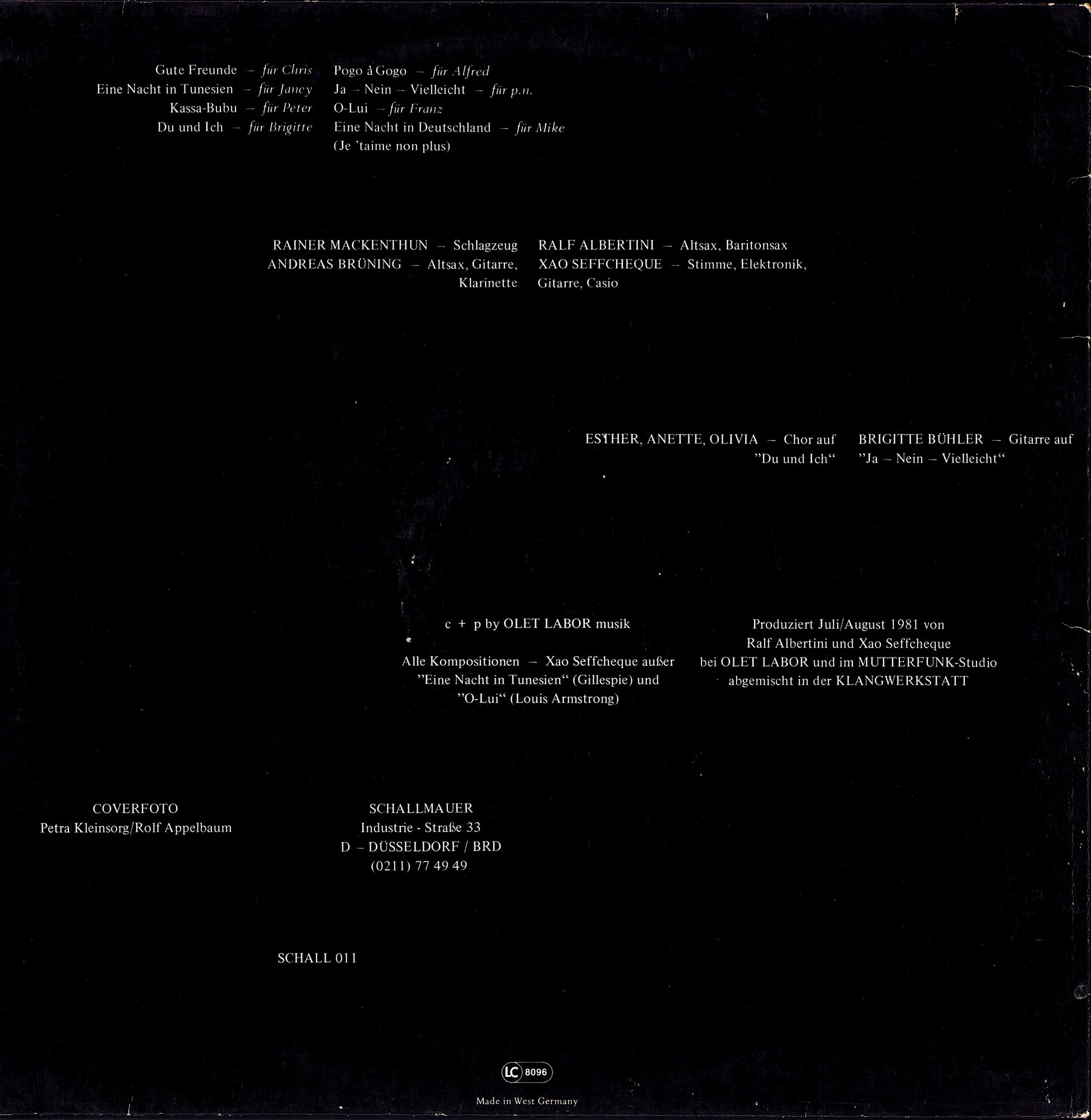 Xao Seffcheque Und Der Rest ‎– Ja - Nein - Vielleicht Vinyl LP