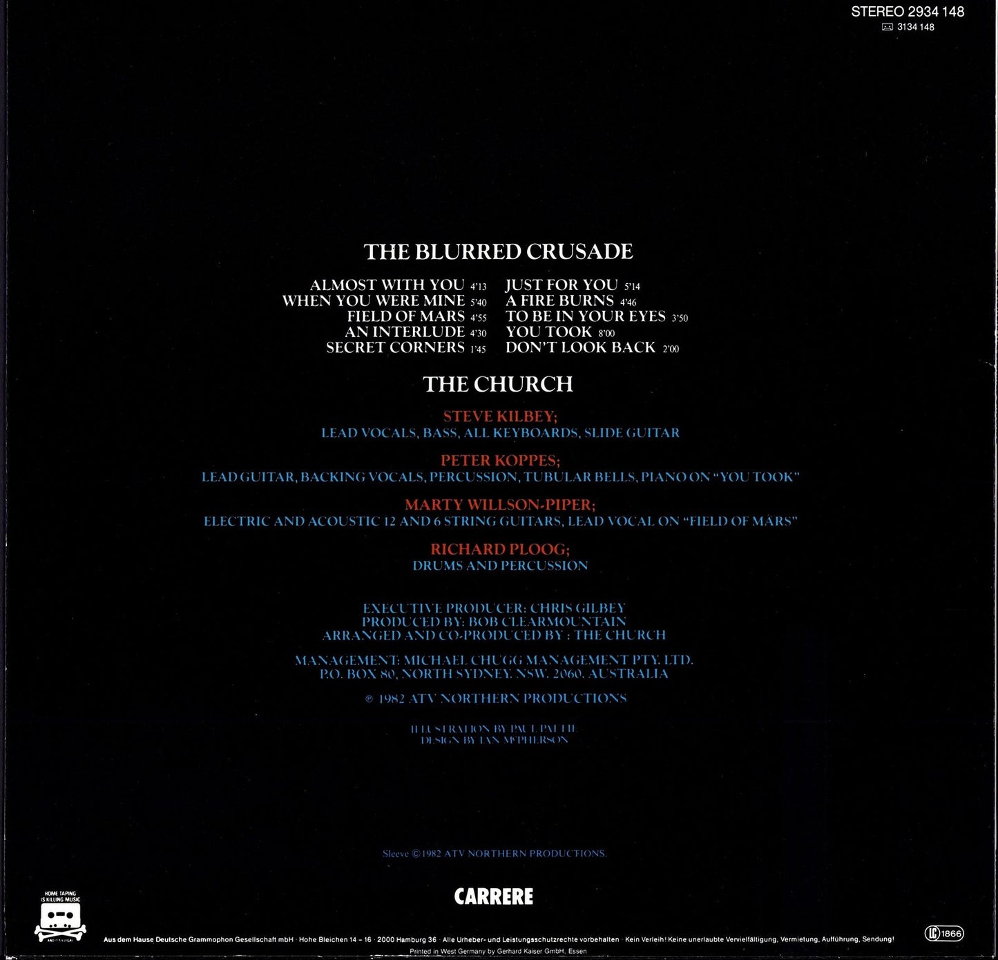 The Church - The Blurred Crusade (Vinyl LP | DE Repress | 1982)