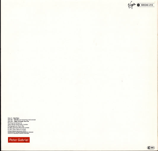 Peter Gabriel - Red Rain (12" Maxi-Single | EU Original | 1987)