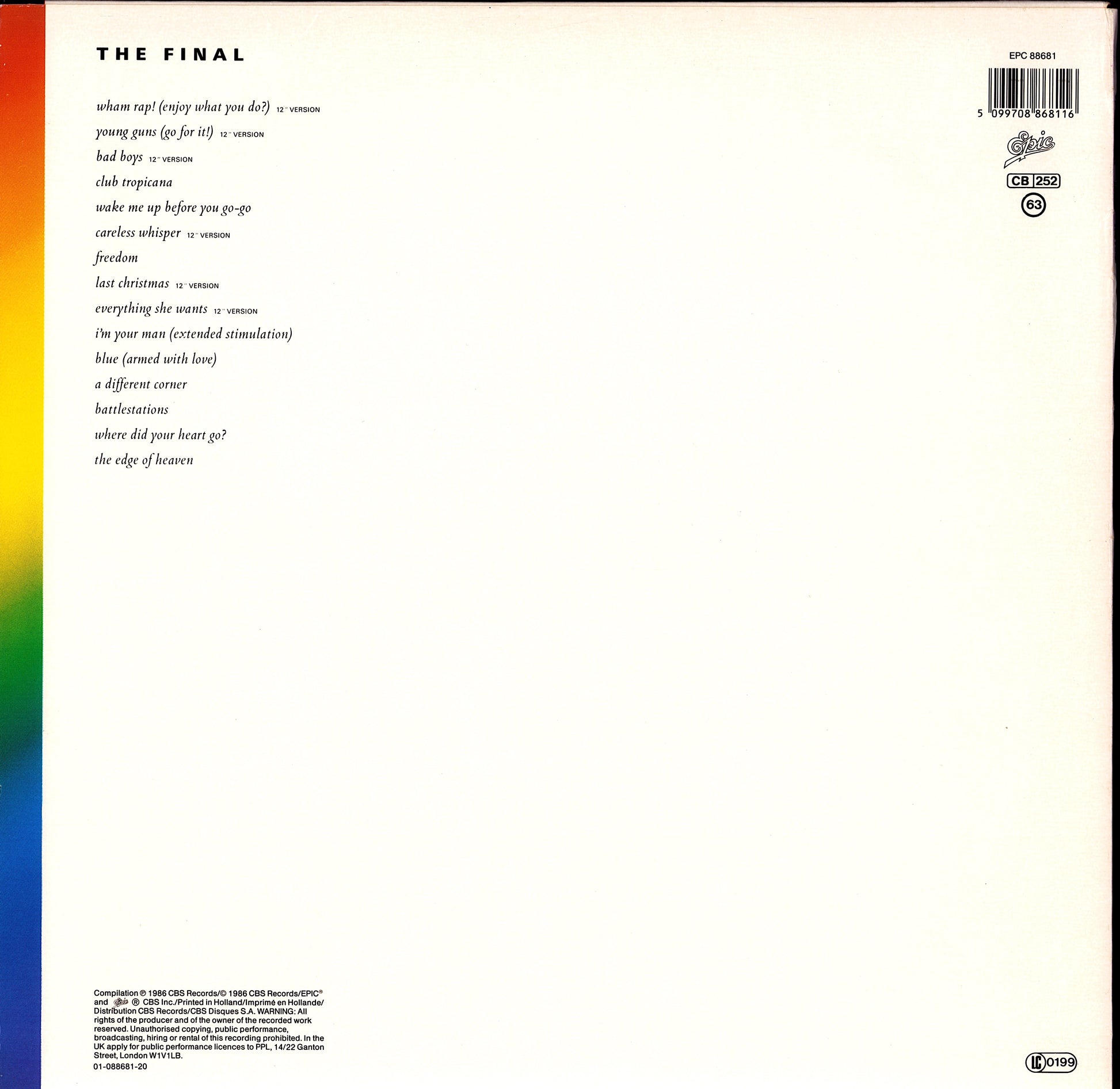 Wham! - The Final Vinyl 2LP