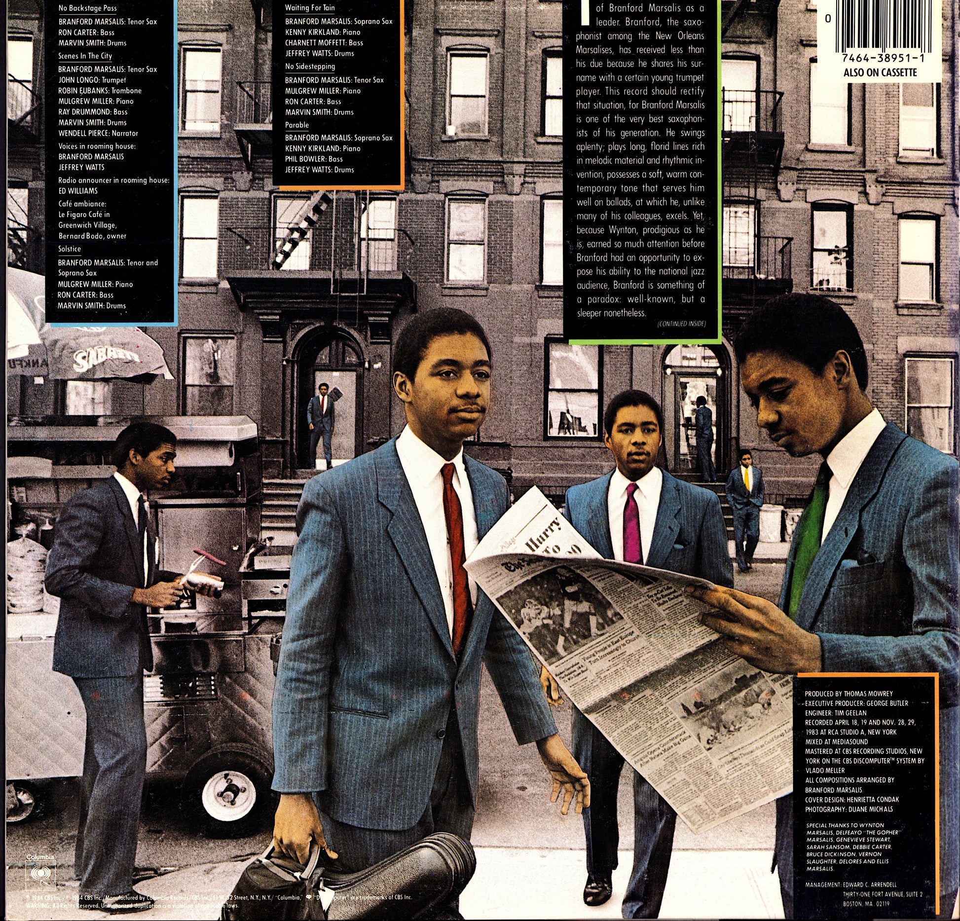 Branford Marsalis - Scenes In The City Vinyl LP