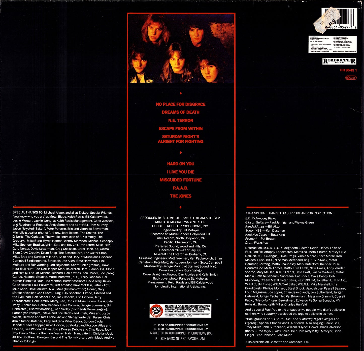 Flotsam And Jetsam - No Place For Disgrace (Vinyl LP | EU Original | 1988)