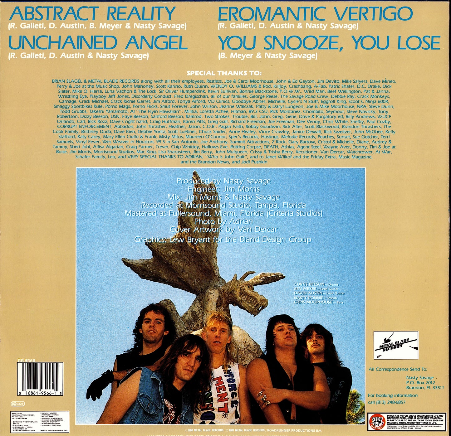 Nasty Savage - Abstract Reality Vinyl 12" EP | Europe Original | 1988