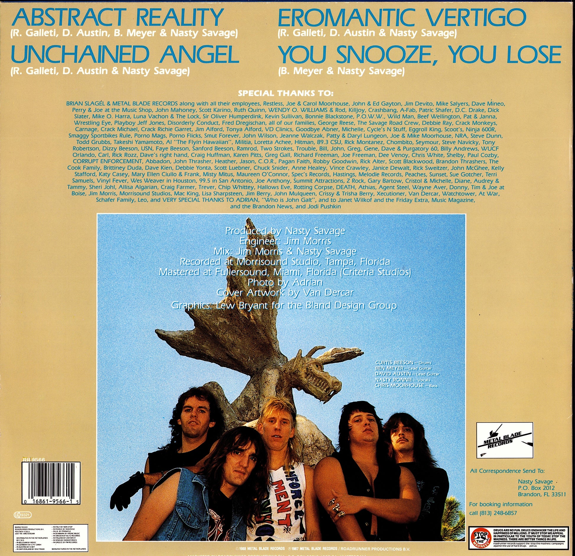 Nasty Savage - Abstract Reality Vinyl 12" EP | Europe Original | 1988