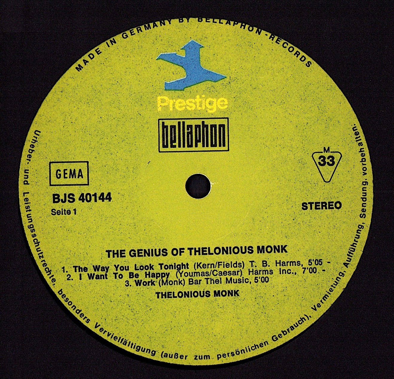 Thelonious Monk – The Genius Of Thelonious Monk Vinyl LP