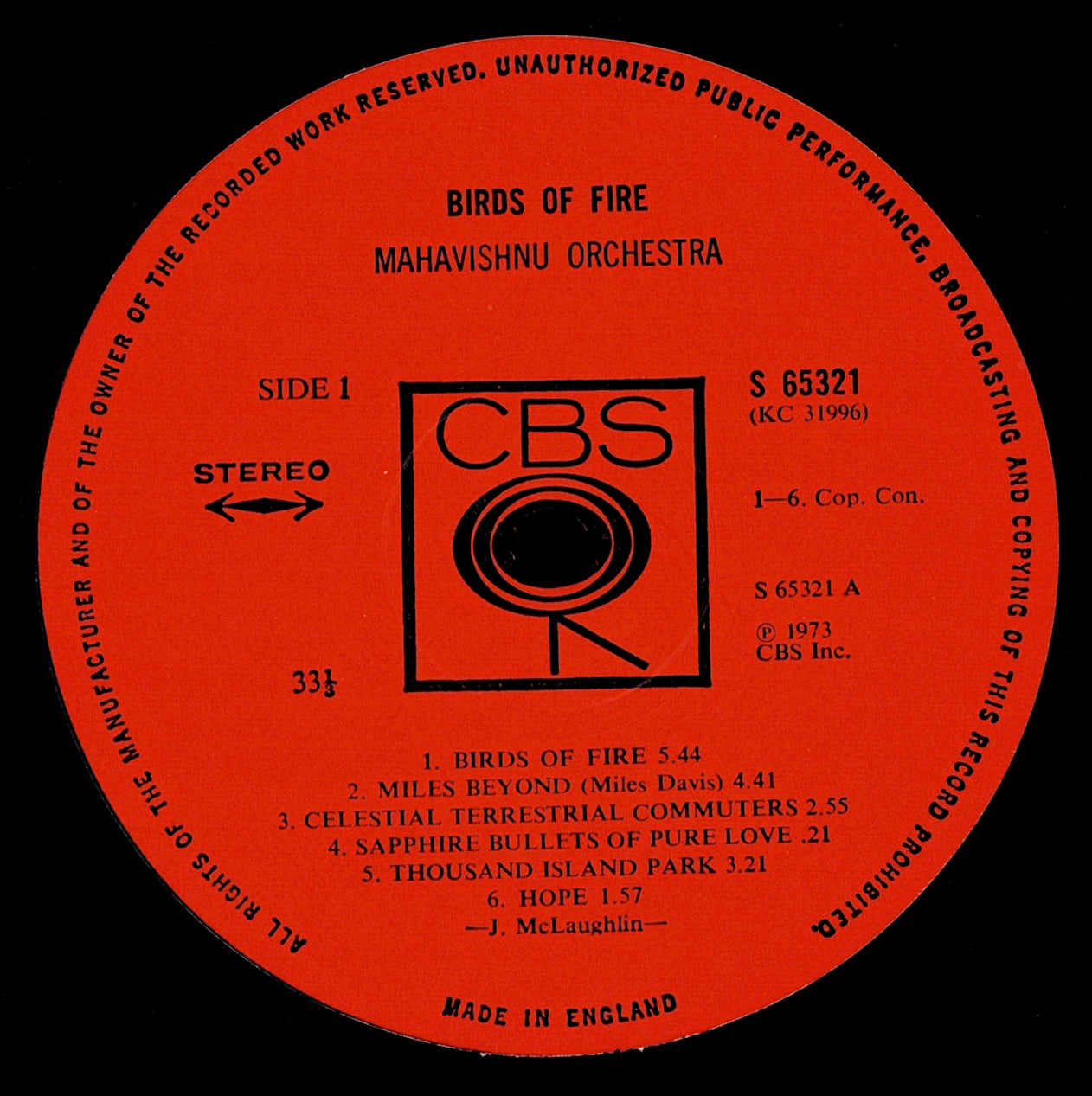 Mahavishnu Orchestra – Birds Of Fire Vinyl LP