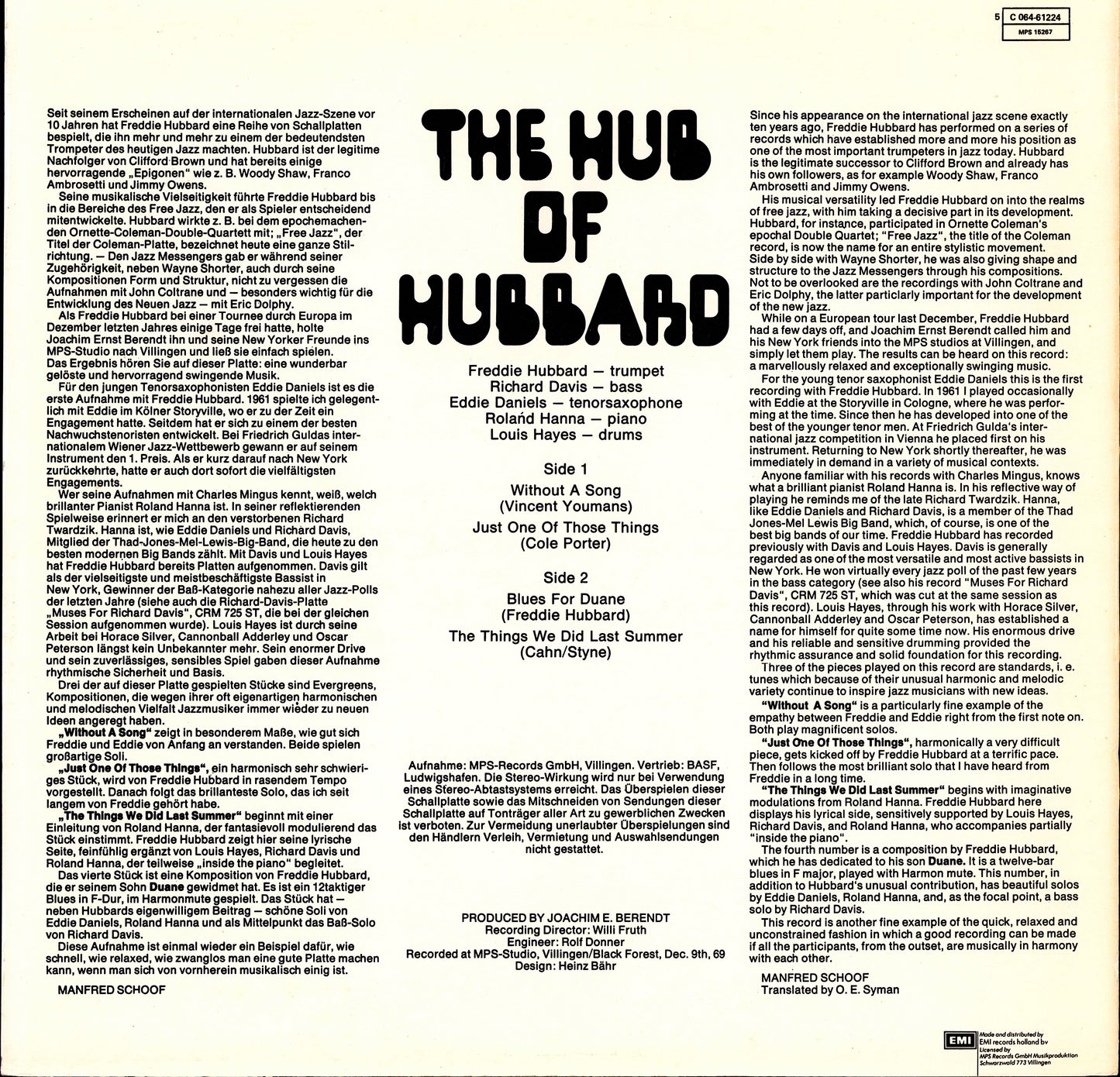 Freddie Hubbard – The Hub Of Hubbard Vinyl LP