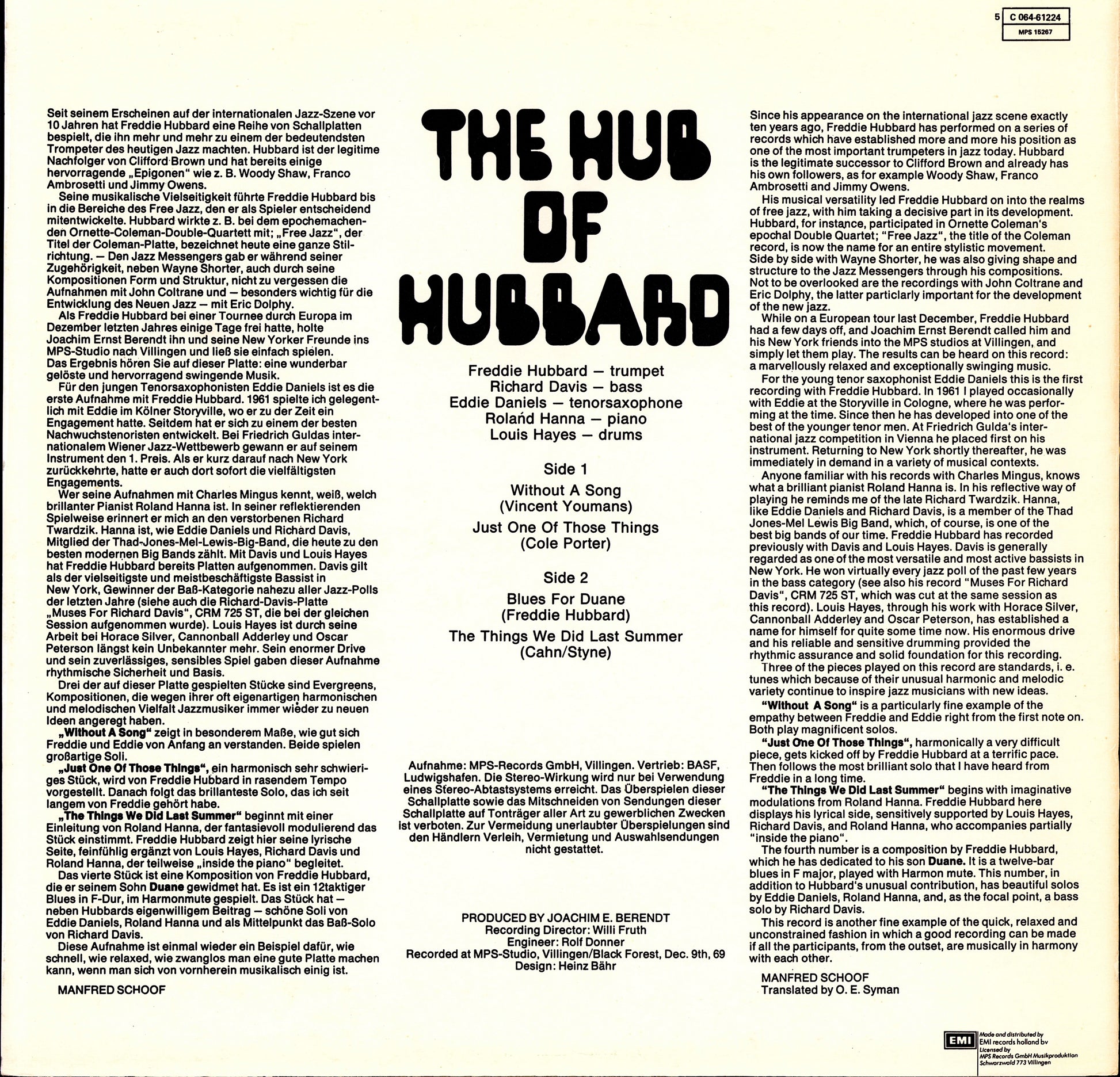 Freddie Hubbard – The Hub Of Hubbard Vinyl LP