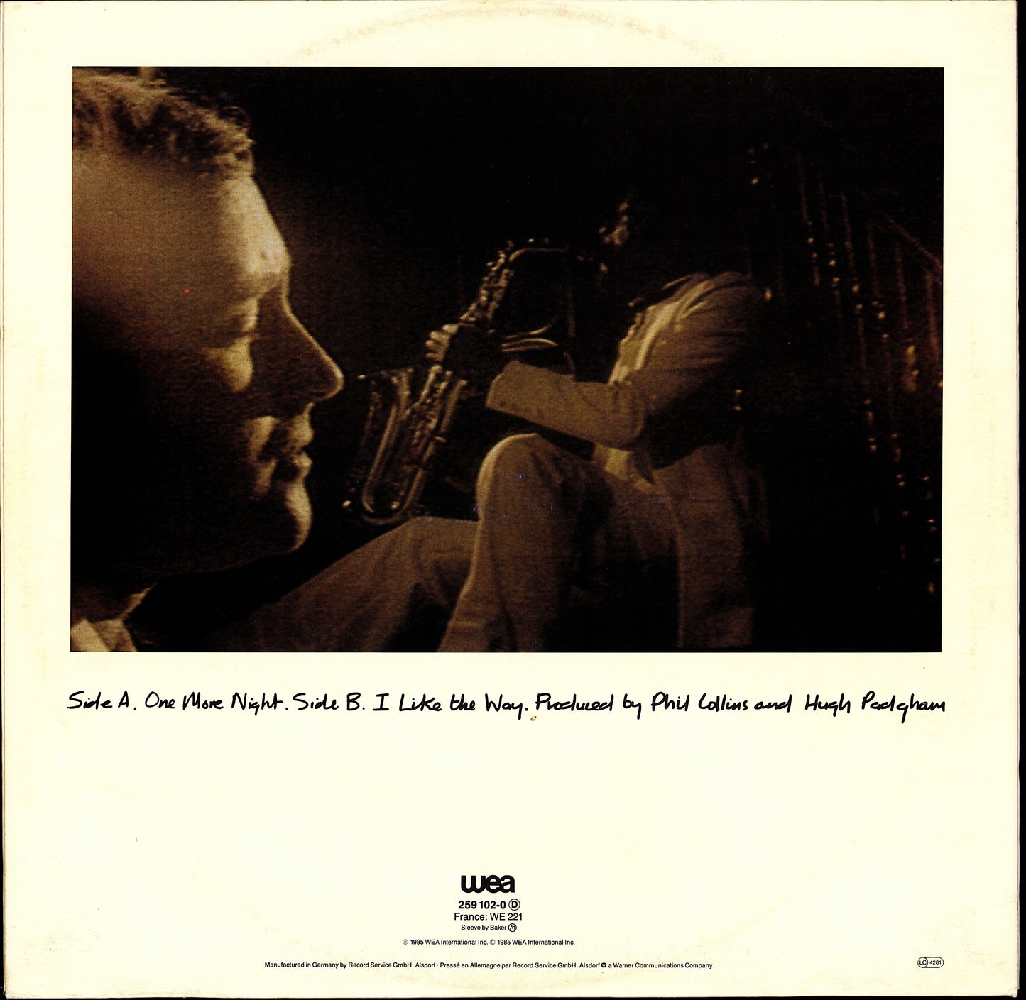 Phil Collins – One More Night Extended Mix Vinyl 12" Kopie