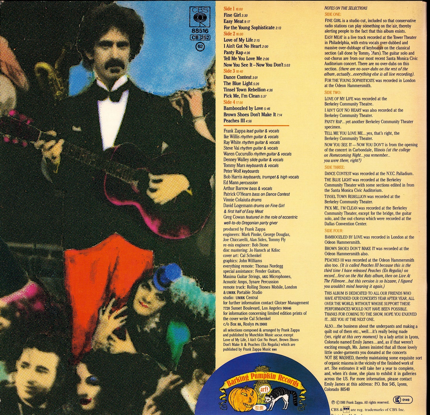 Frank Zappa ‎- Tinsel Town Rebellion Vinyl 2LP