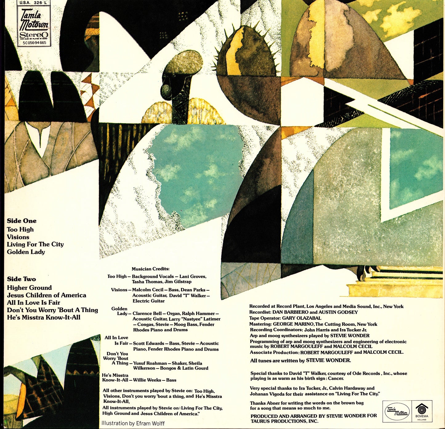 Stevie Wonder - Innervisions Vinyl LP