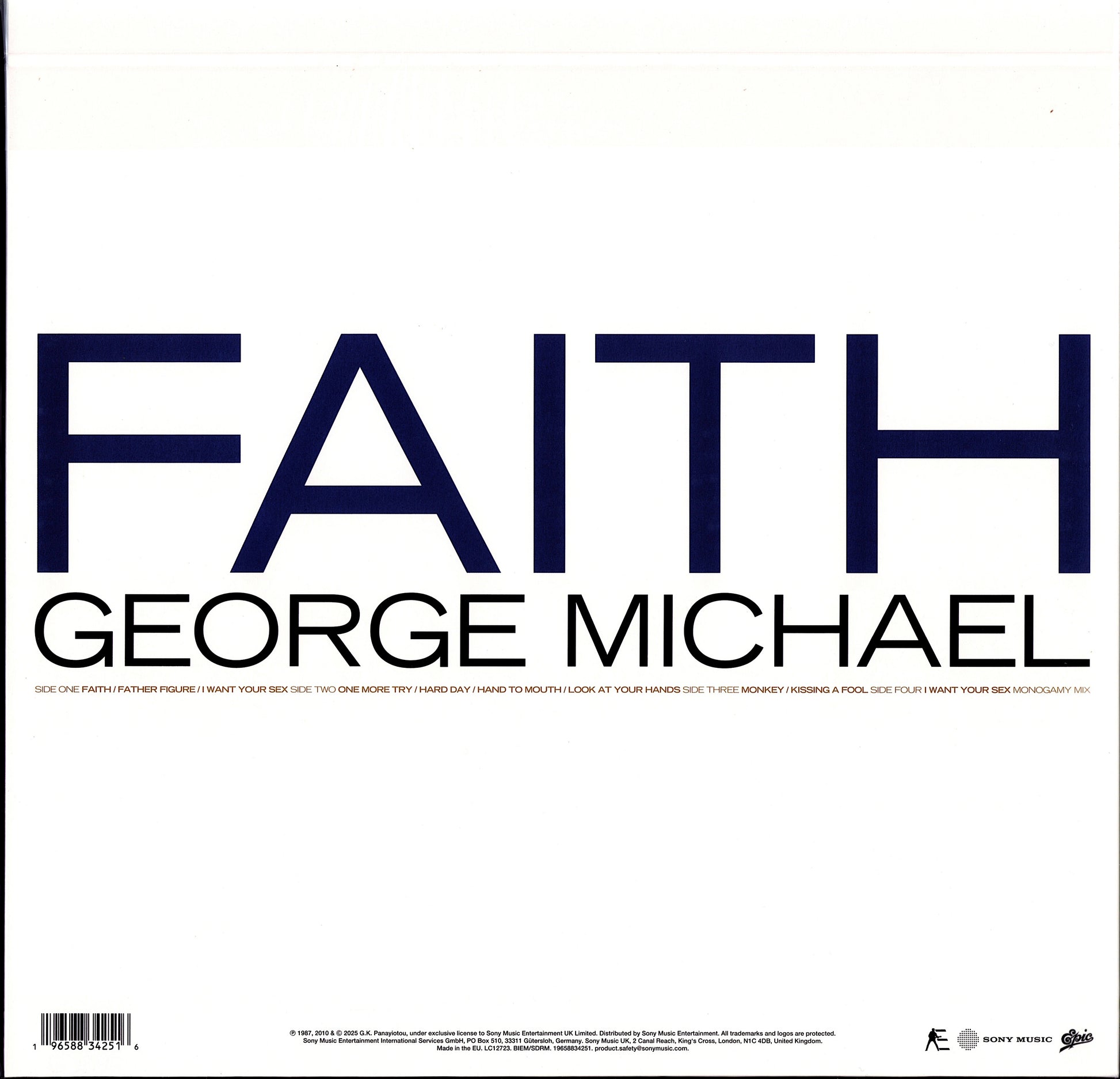 George Michael - Faith Red & Black Marbled Vinyl 2LP Half Speed Mastered