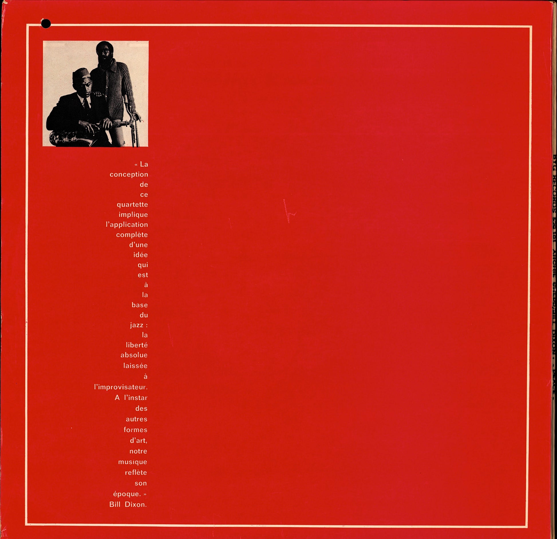 Archie Shepp / Bill Dixon – Peace Vinyl LP