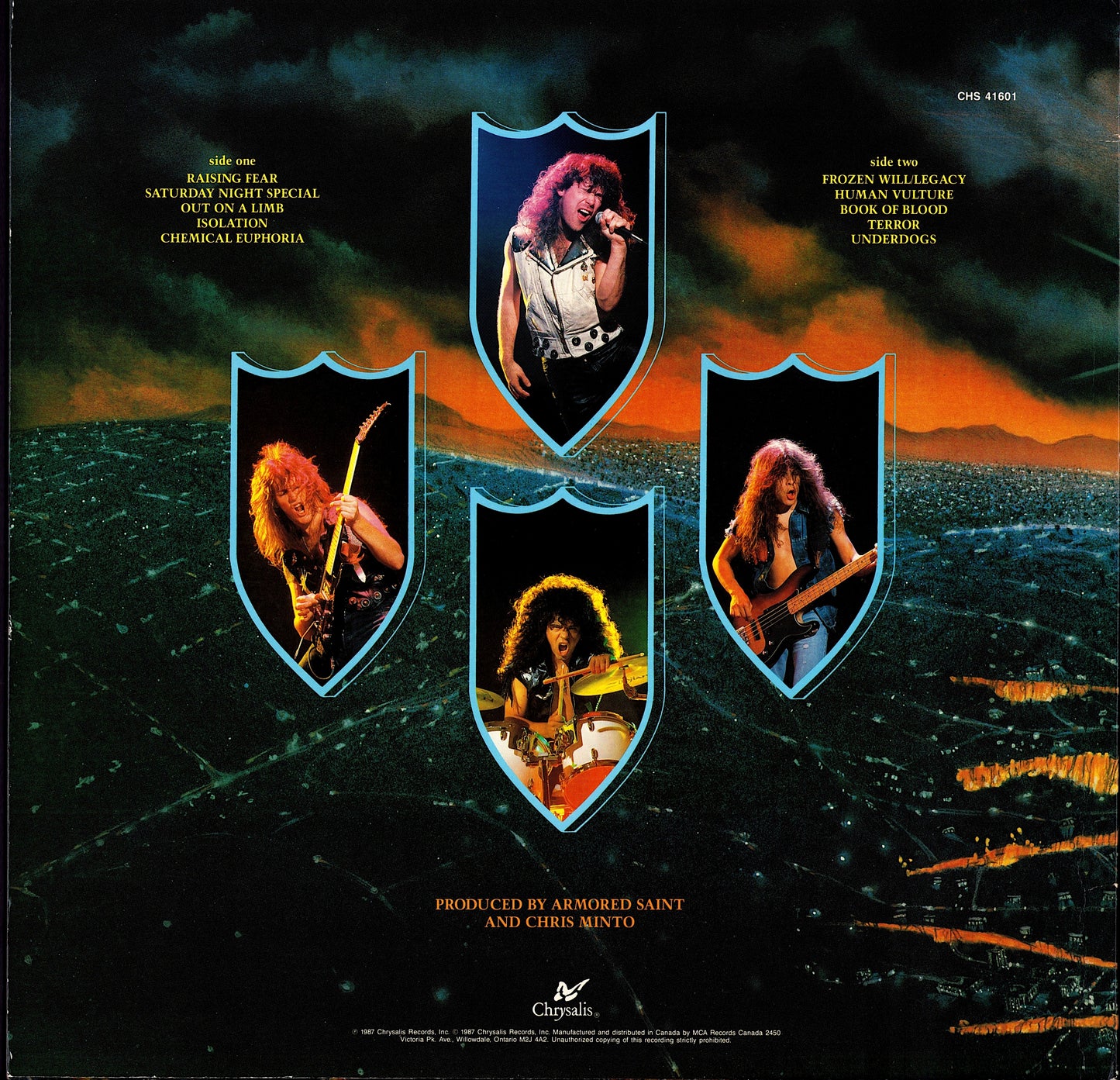 Armored Saint - Raising Fear Vinyl LP | CA Original | 1987