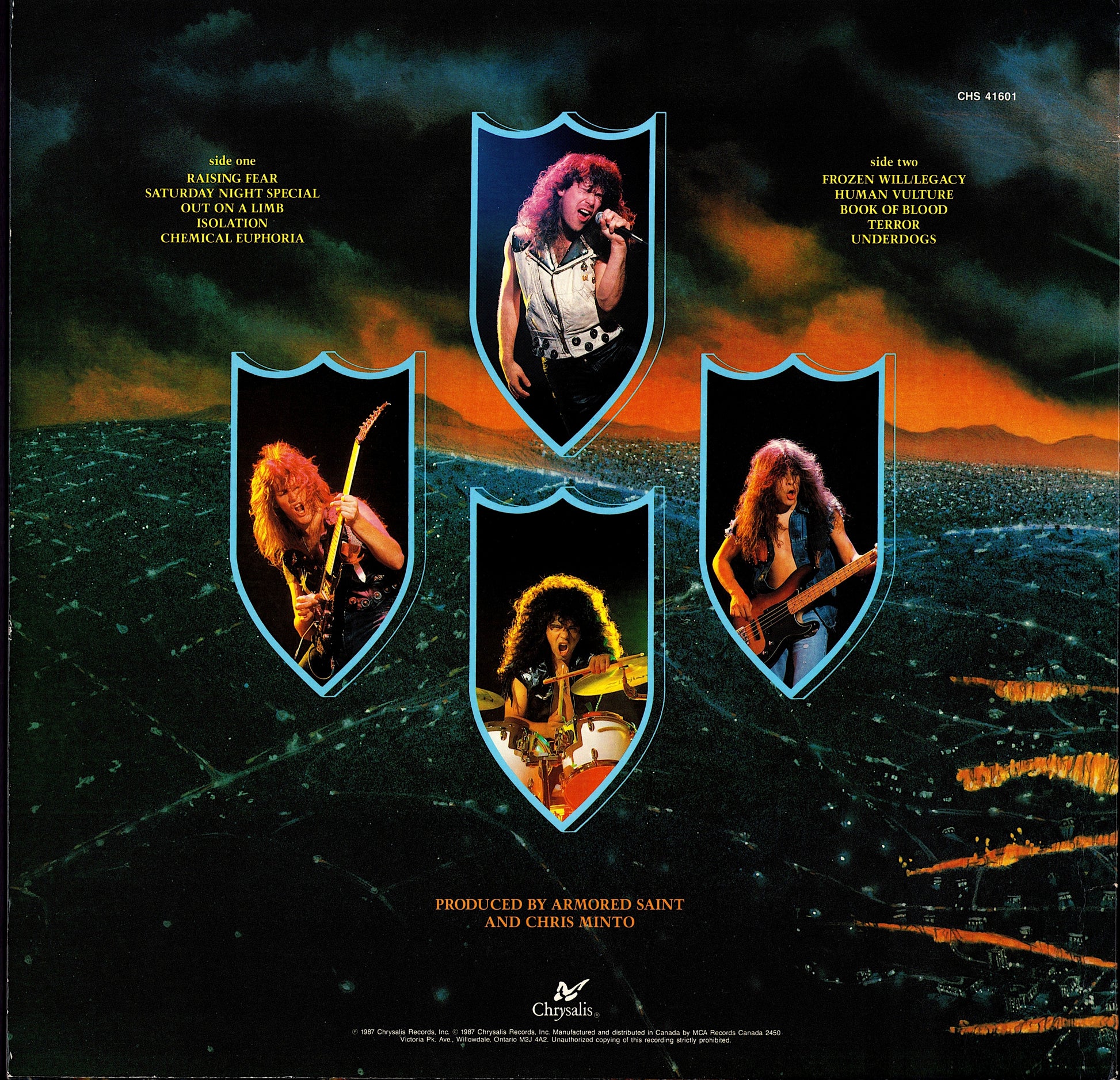 Armored Saint - Raising Fear Vinyl LP | CA Original | 1987