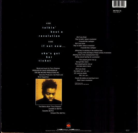 Tracy Chapman - Talkin' Bout A Revolution (Vinyl 12" | DE Original | 1988)