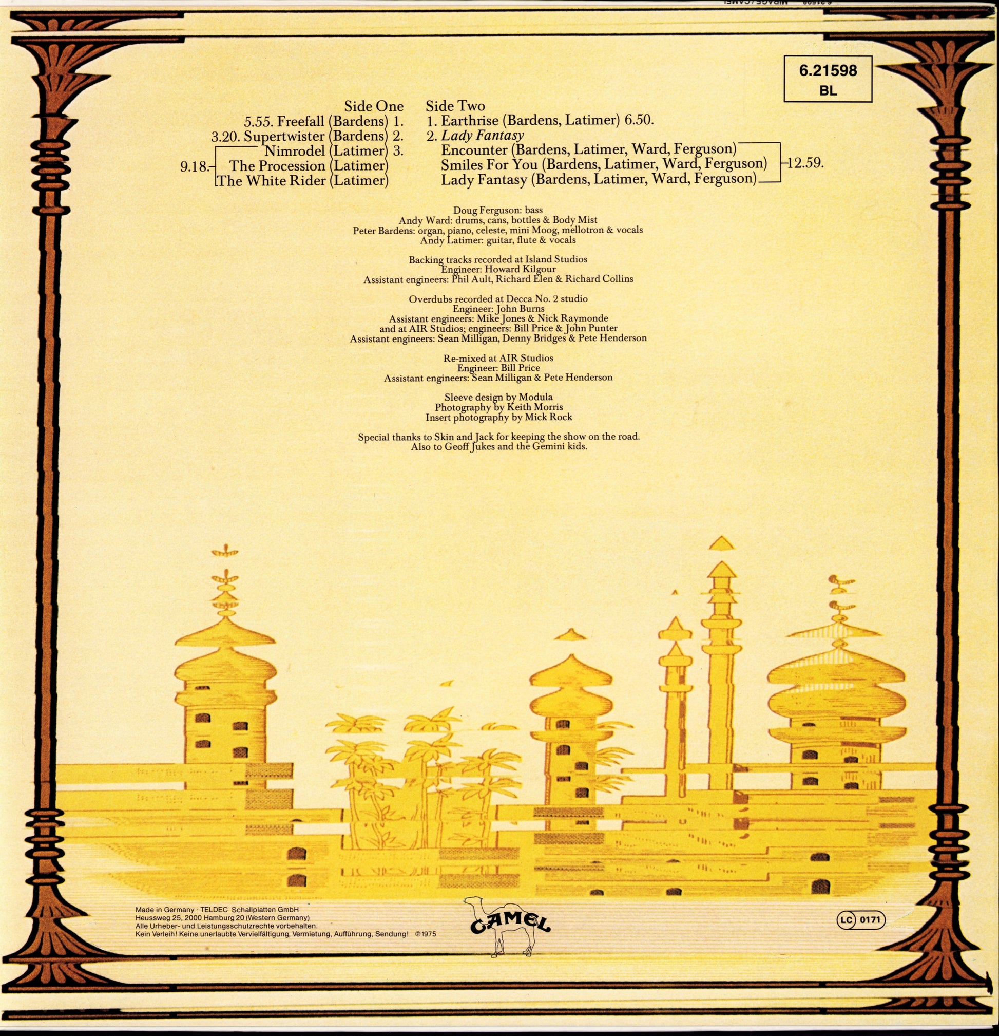 Camel - Mirage Vinyl LP Kopie