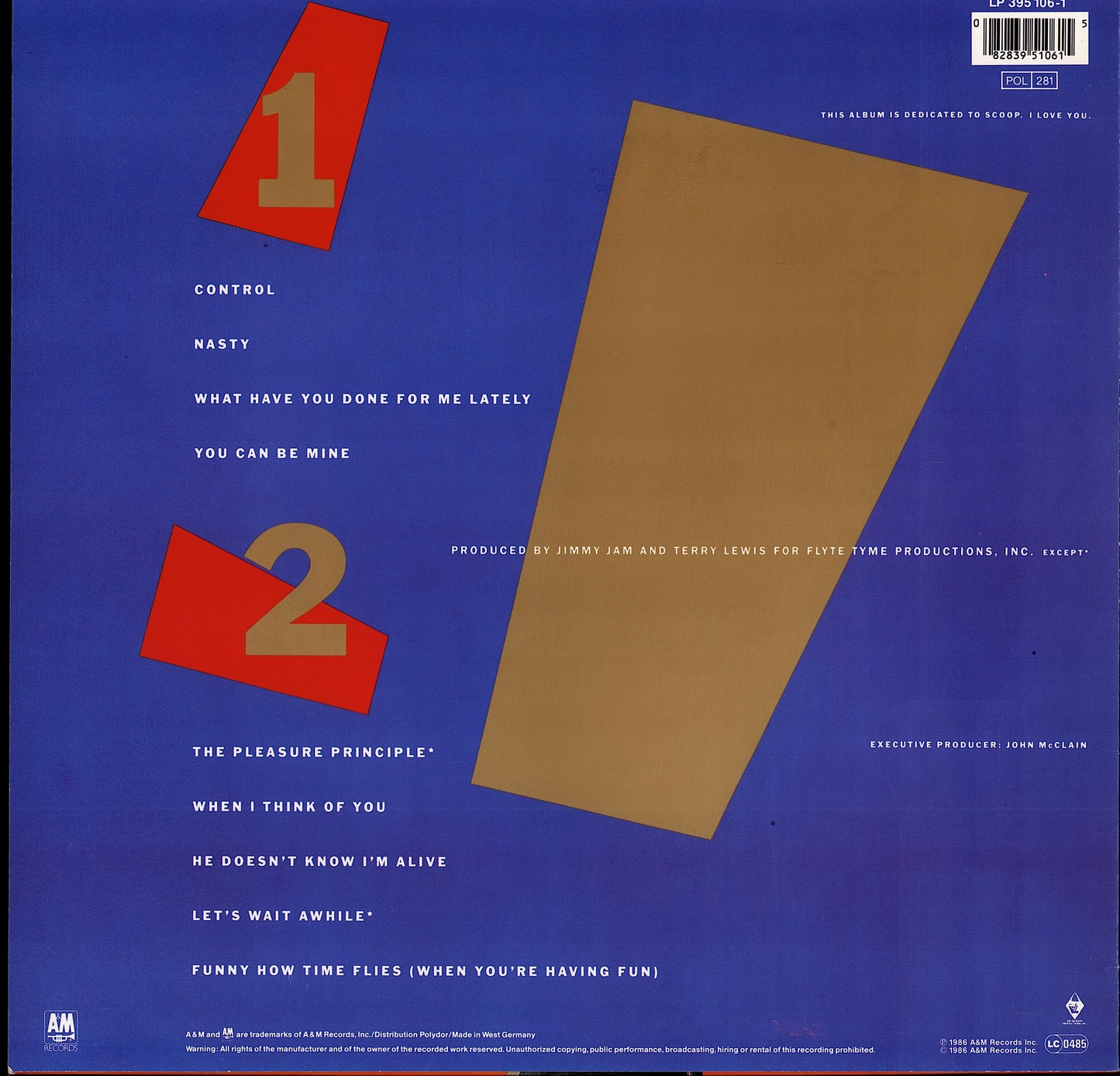 Janet Jackson - Control (Vinyl LP)