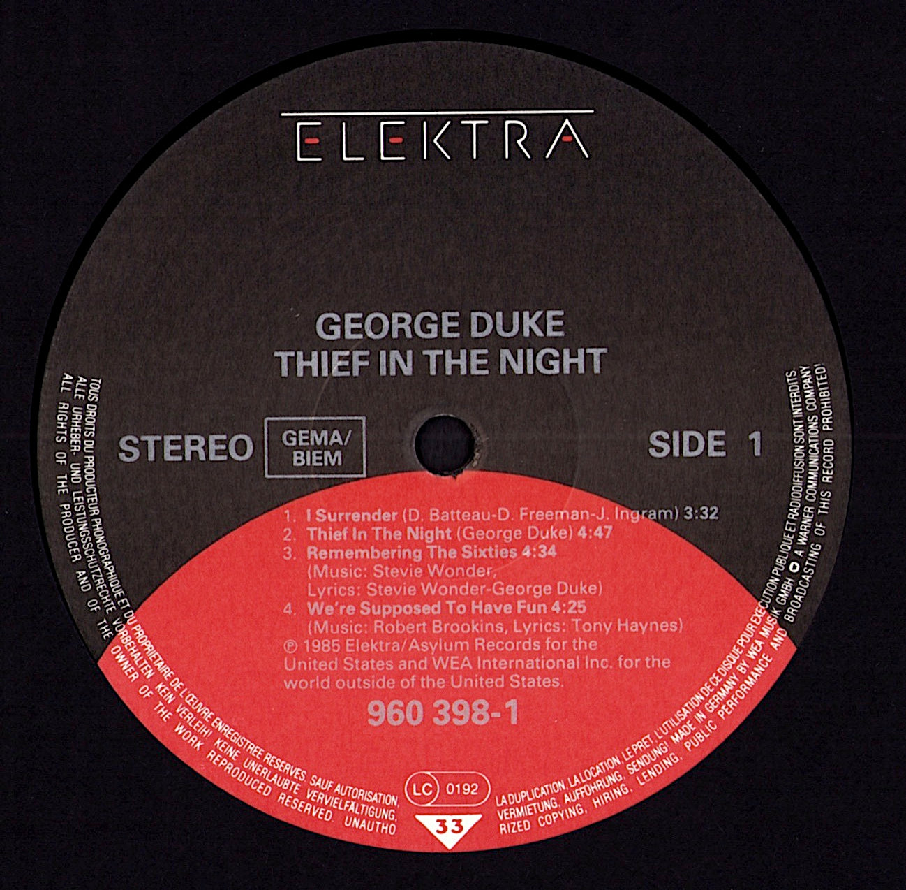 George Duke ‎- The Dream Vinyl LP Kopie