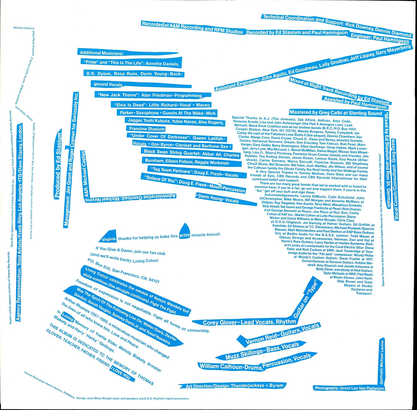 Living Colour ‎- Time's Up Vinyl LP Kopie Kopie