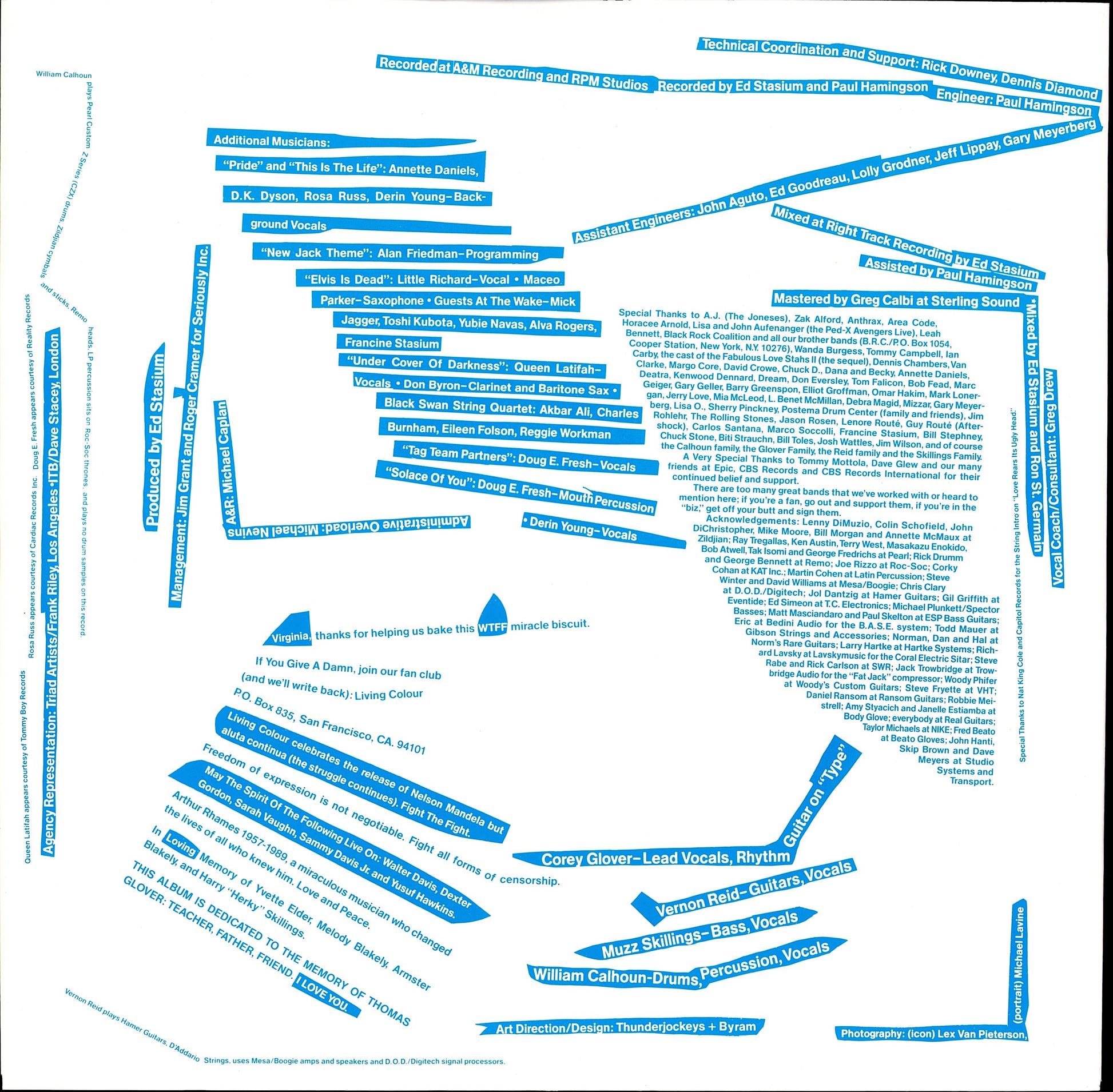 Living Colour ‎- Time's Up Vinyl LP Kopie Kopie