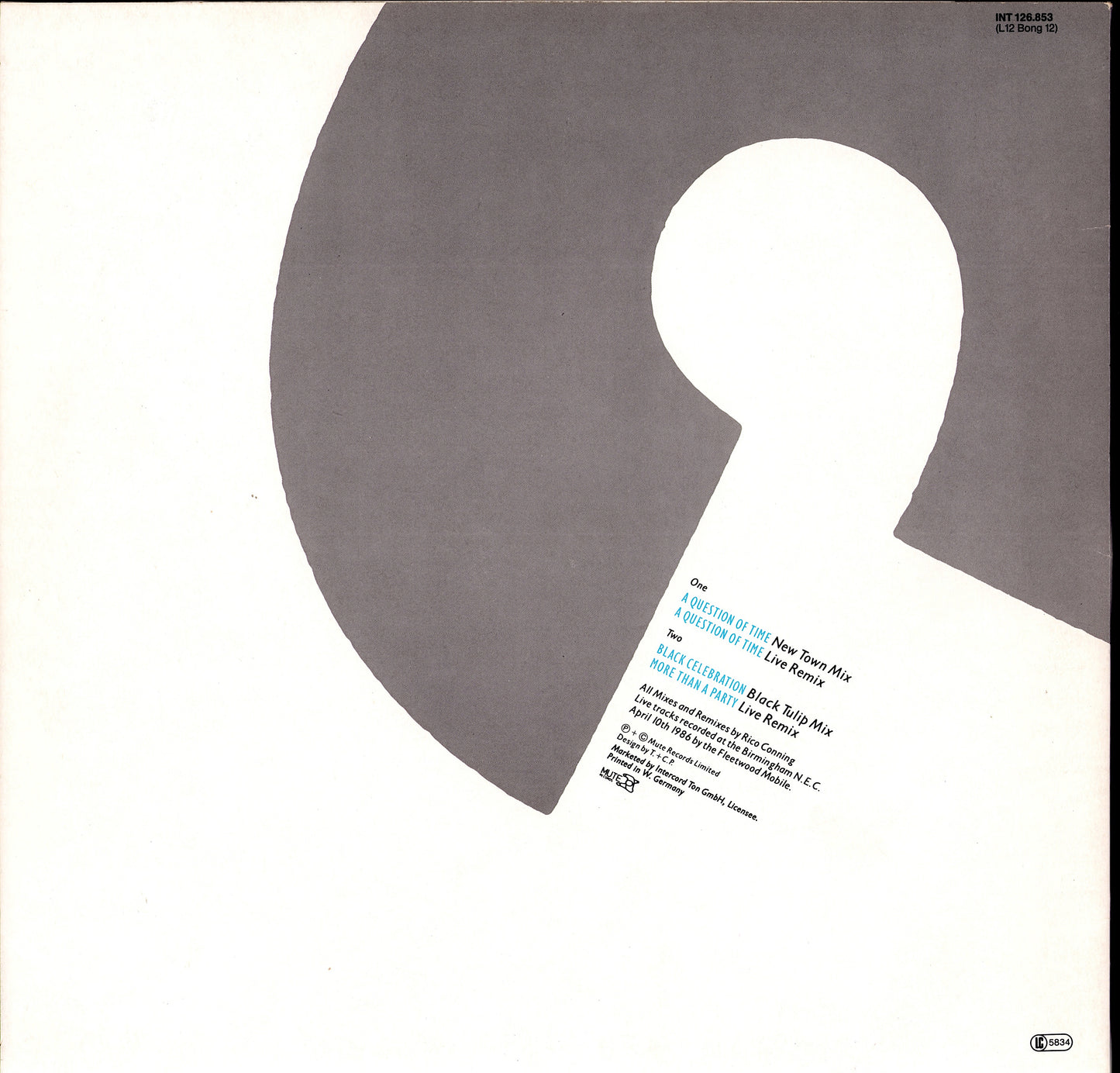 Depeche Mode - A Question Of Time (New Town Mix) (12" Maxi | DE Original | 1986)