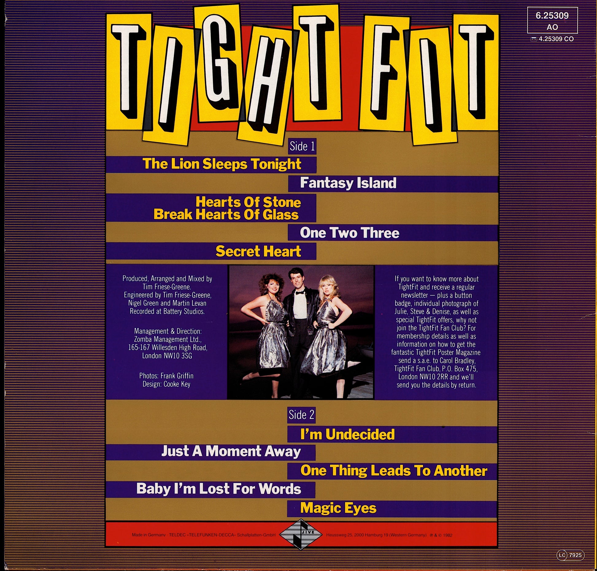 Tight Fit - Tight Fit Vinyl LP | DE Original | 1982