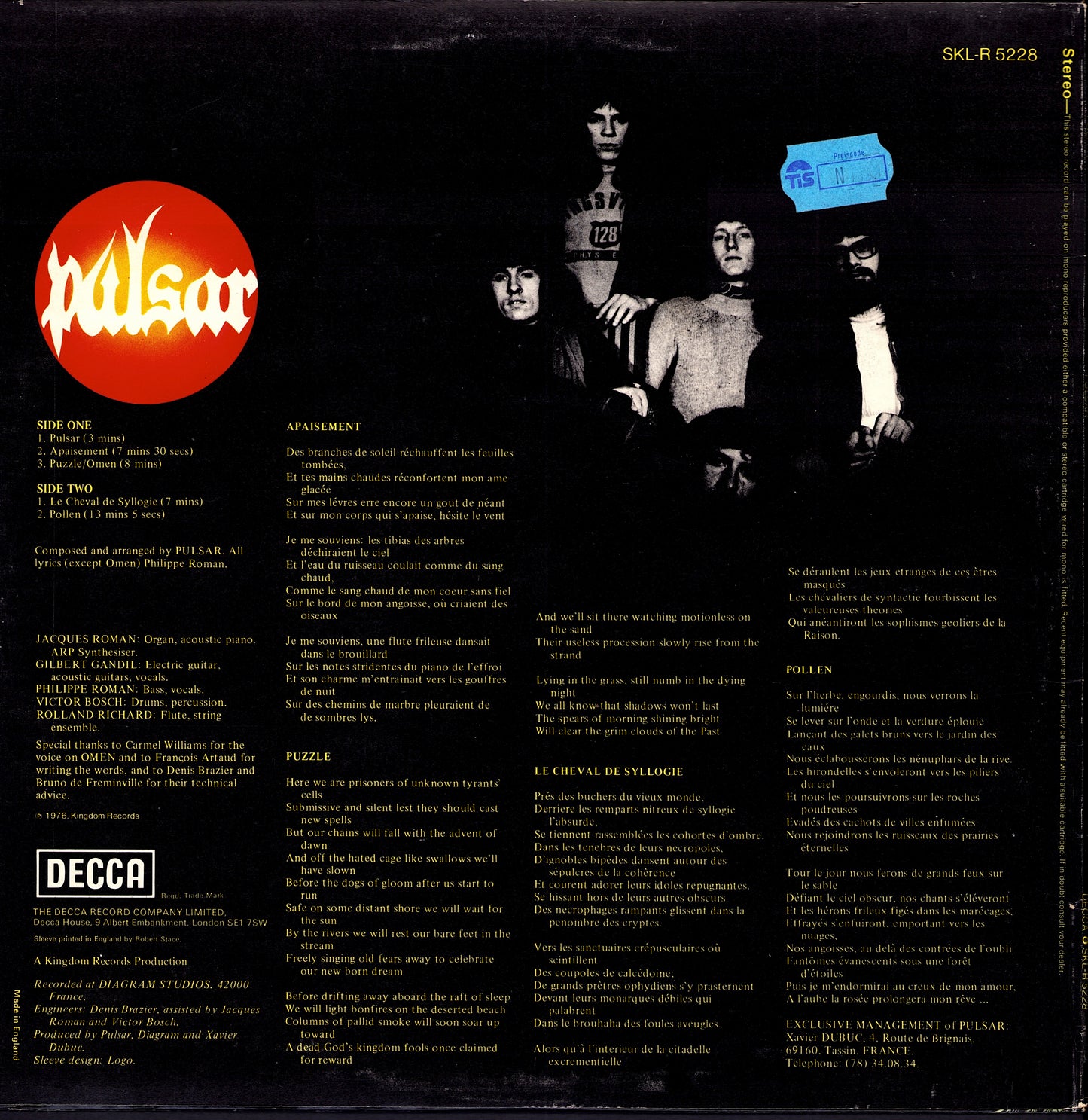 Pulsar - Pollen (Vinyl LP | UK Original | 1976)