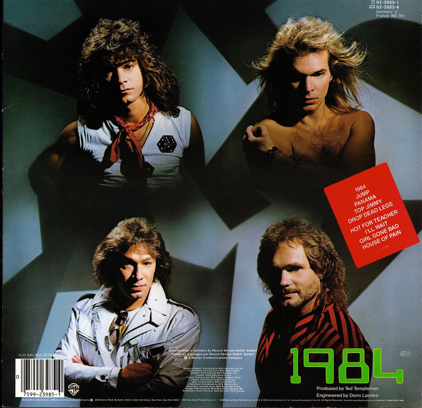Van Halen ‎- 1984 Vinyl LP Kopie