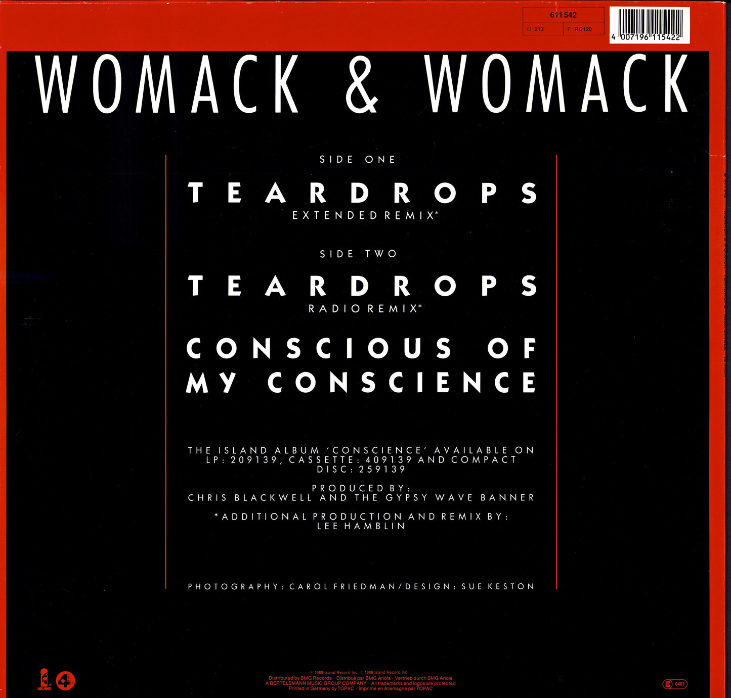 Womack & Womack - Teardrops (Vinyl 12" Maxi-Single)