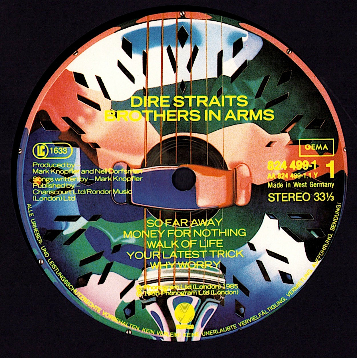 Dire Straits ‎- Brothers In Arms Vinyl LP Kopie