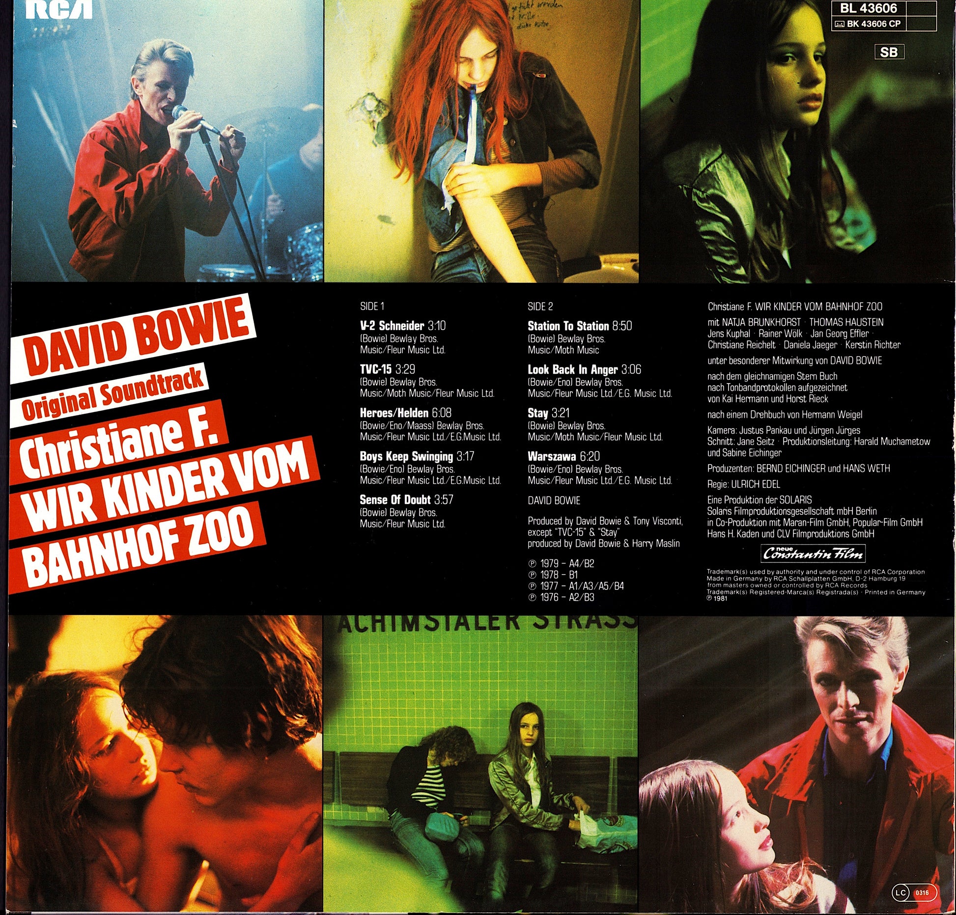 David Bowie - Original Soundtrack Zum Film "Christiane F. Wir Kinder Vom Bahnhof Zoo" Vinyl LP