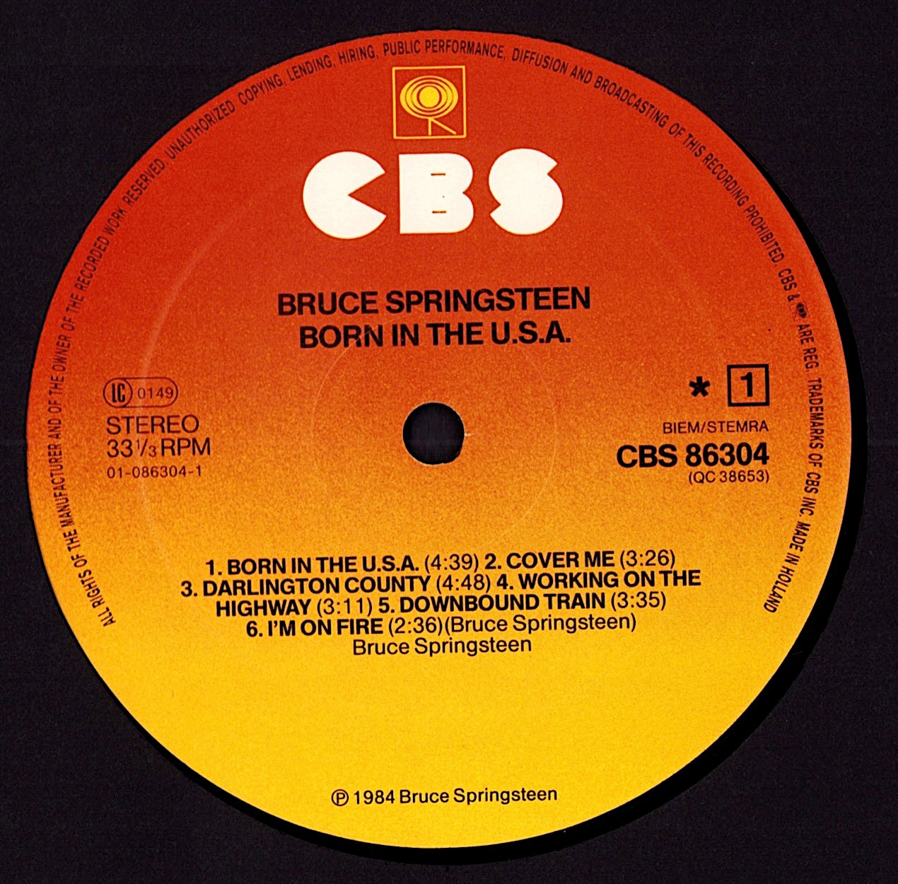 Bruce Springsteen - Born in the U.S.A. Vinyl LP