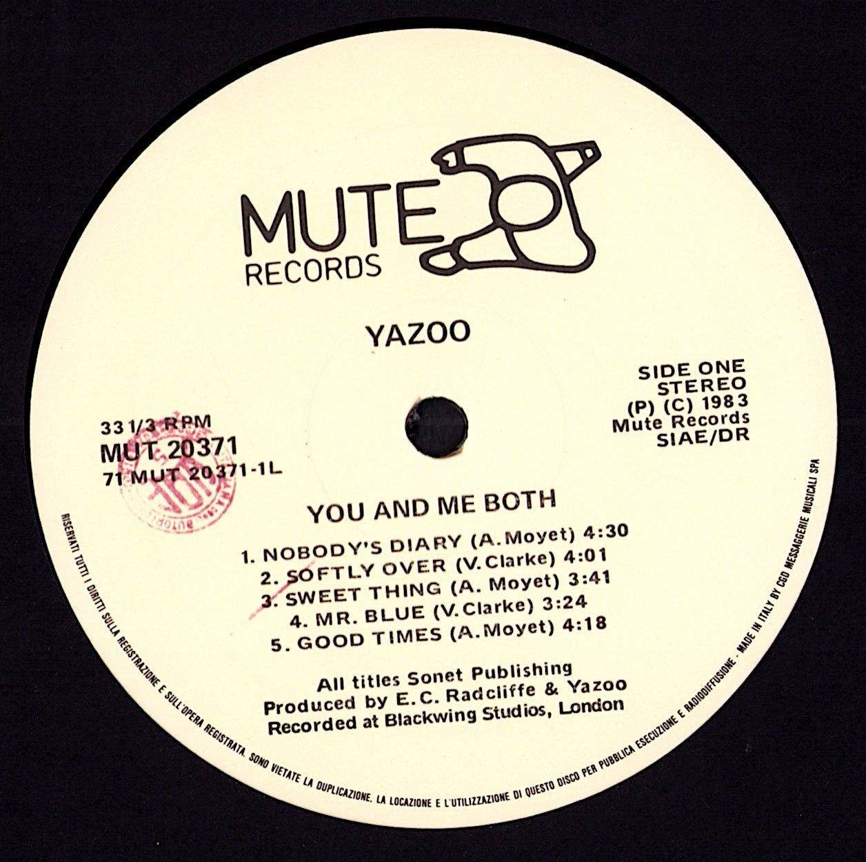 Yazoo - You And Me Both (Vinyl LP | IT Original | 1983)
