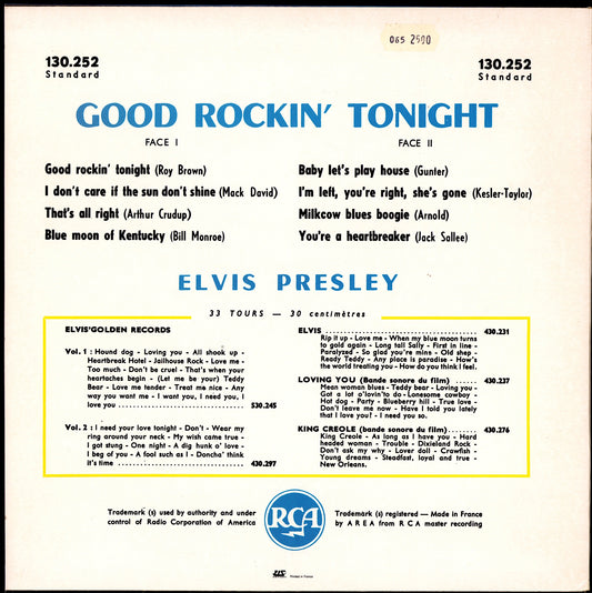 Elvis Presley - Good Rockin' Tonight (Vinyl 10" | FR Reissue | 1983)