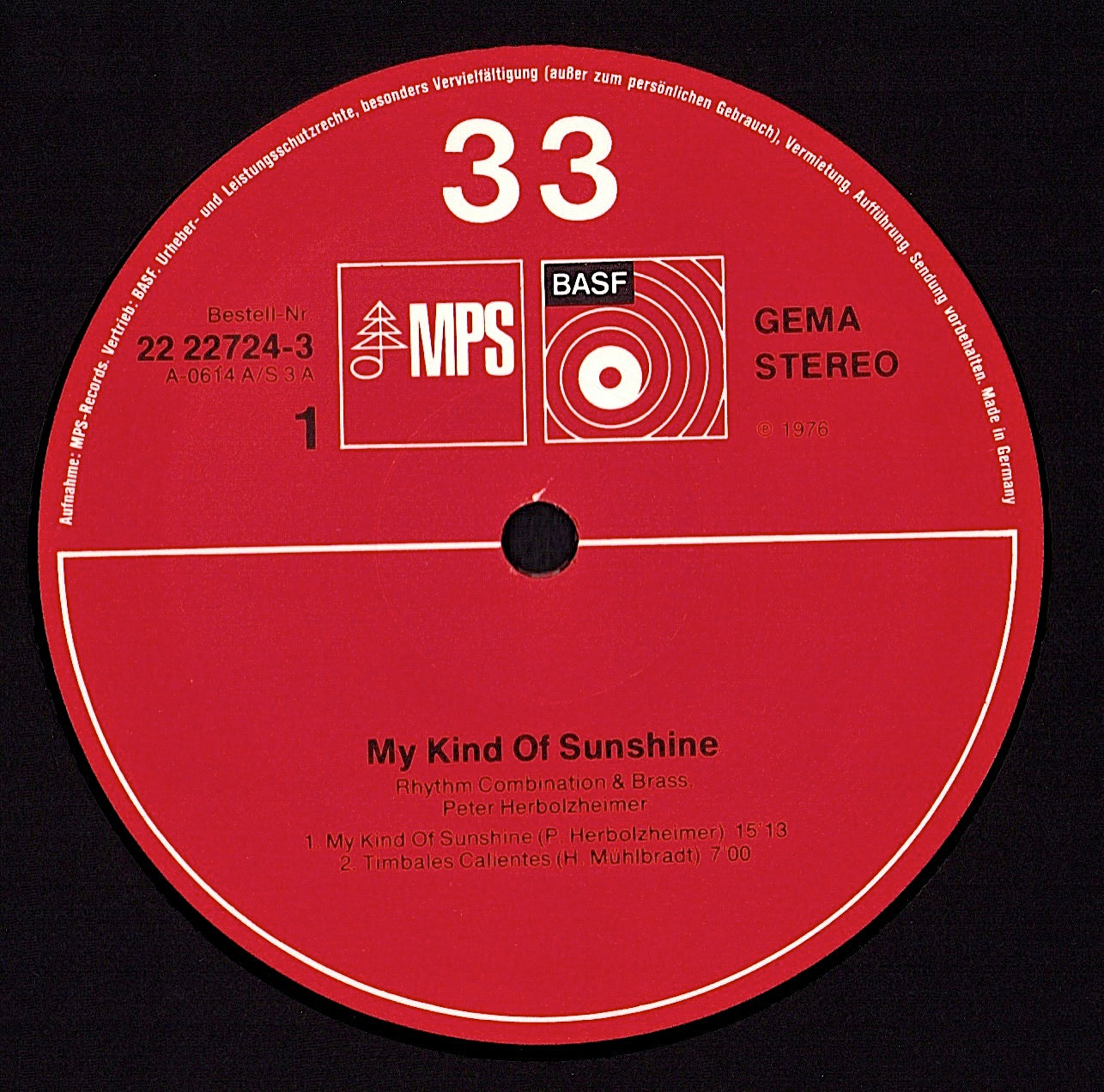 The MPS Rhythm Combination & Brass Leader: Peter Herbolzheimer – My Kind Of Sunshine Vinyl 2LP Kopie