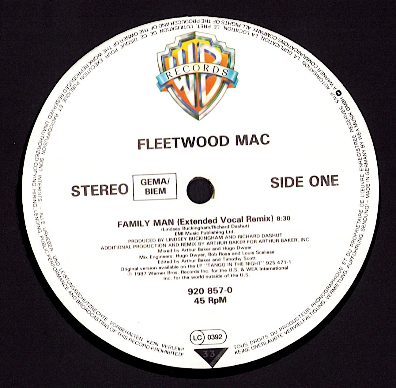 Fleetwood Mac – Family Man Vinyl 12" Maxi-Single