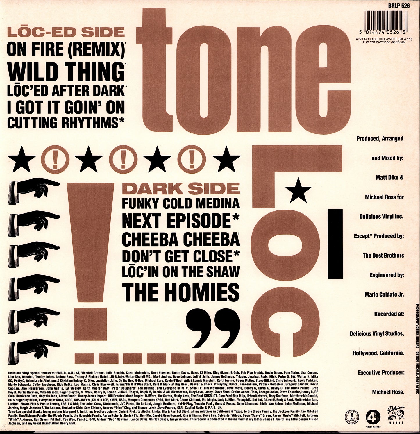 Tone Lōc - Loc'ed After Dark Vinyl LP