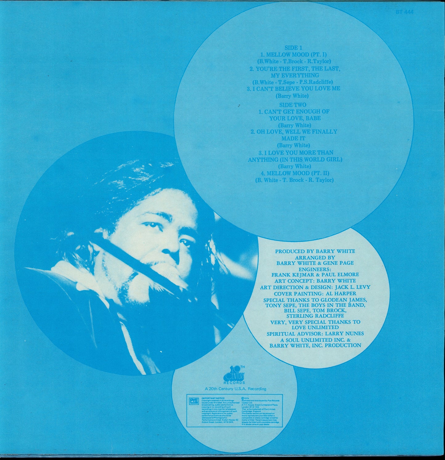 Barry White - Can't Get Enough Vinyl LP | UK Original | 1974