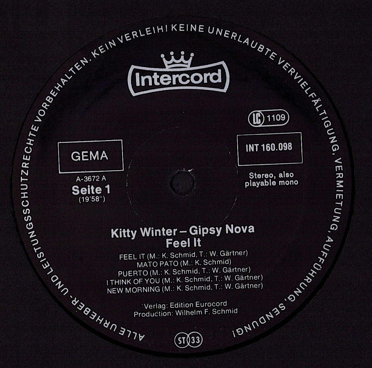 Kitty Winter Gipsy Nova – Feel It (Vinyl LP)