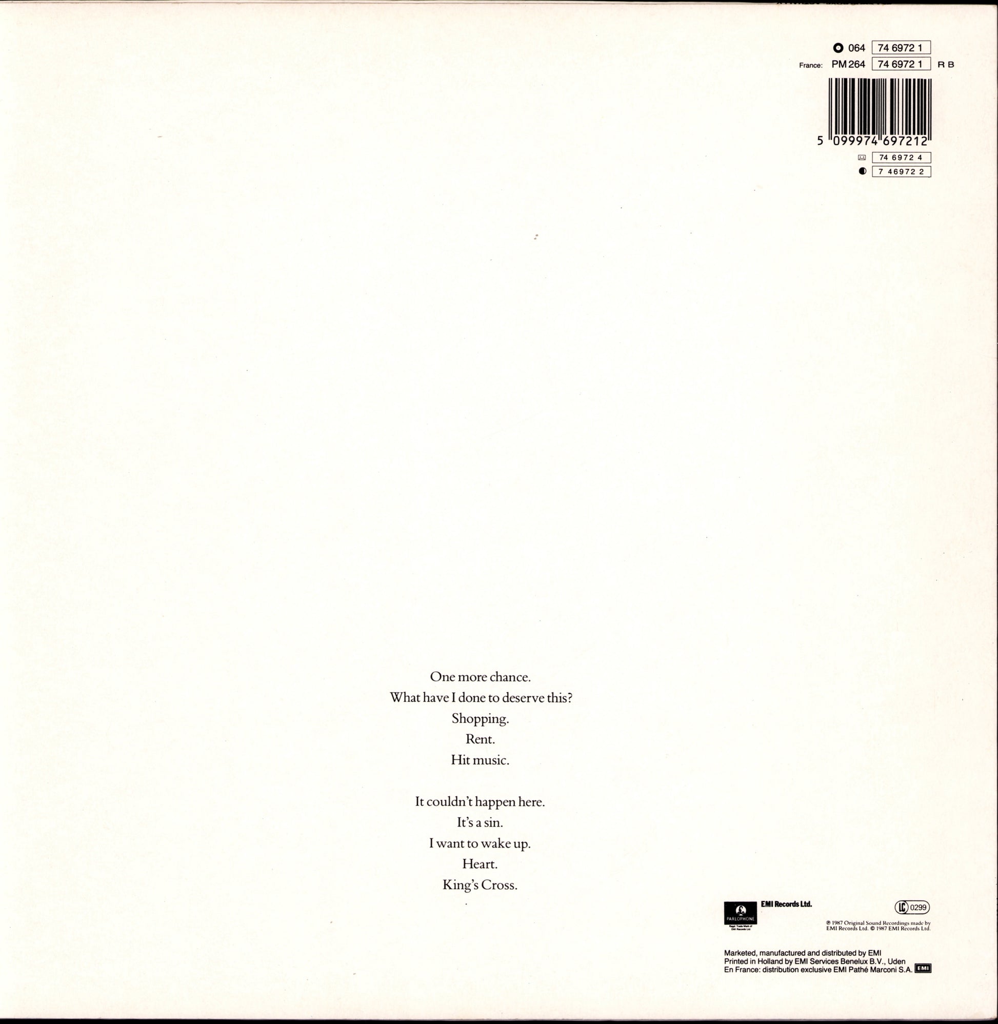 Pet Shop Boys - Actually Vinyl LP | EU Original | 1987