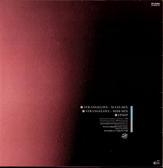 Depeche Mode - Strangelove (12" Maxi | Orange Transparent Vinyl | DE Original | 1987)