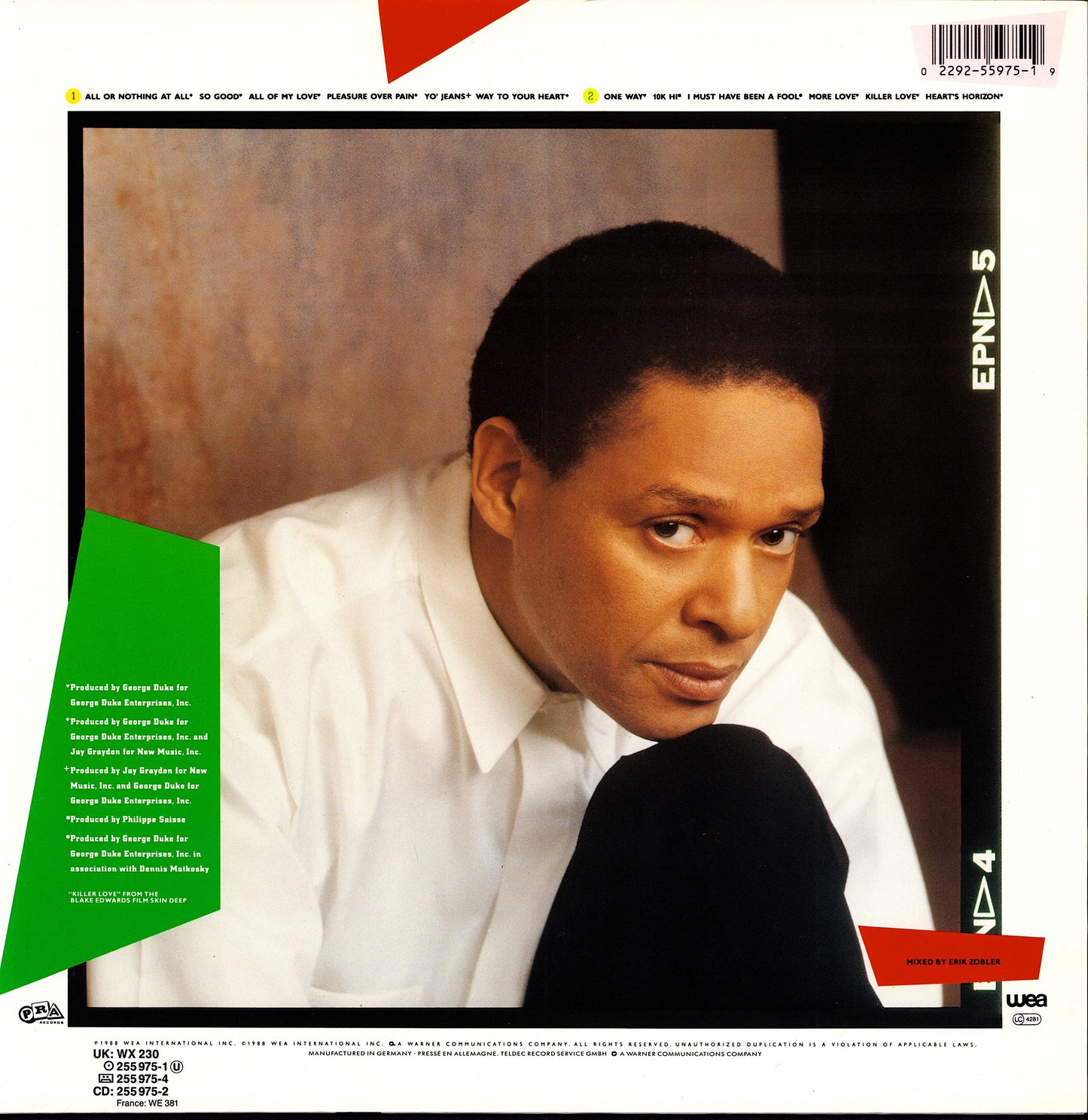 Al Jarreau - Heart's Horizon Vinyl LP | EU Original | 1988