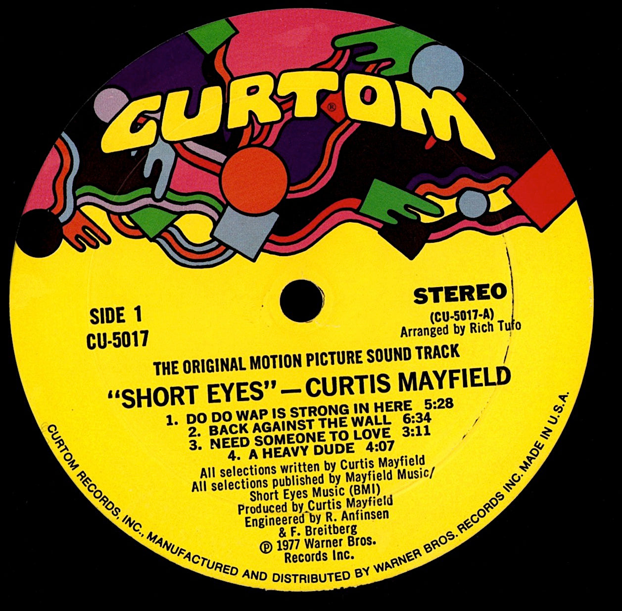 Curtis Mayfield – Short Eyes - The Original Picture Soundtrack Vinyl LP
