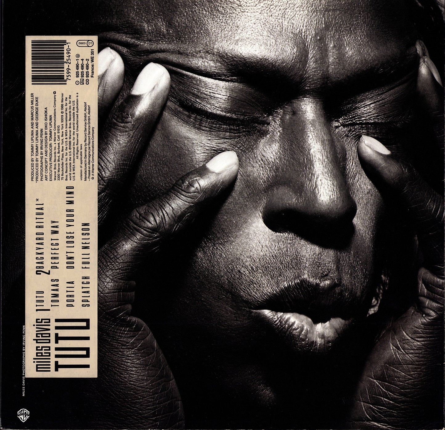 Miles Davis - Tutu Vinyl LP