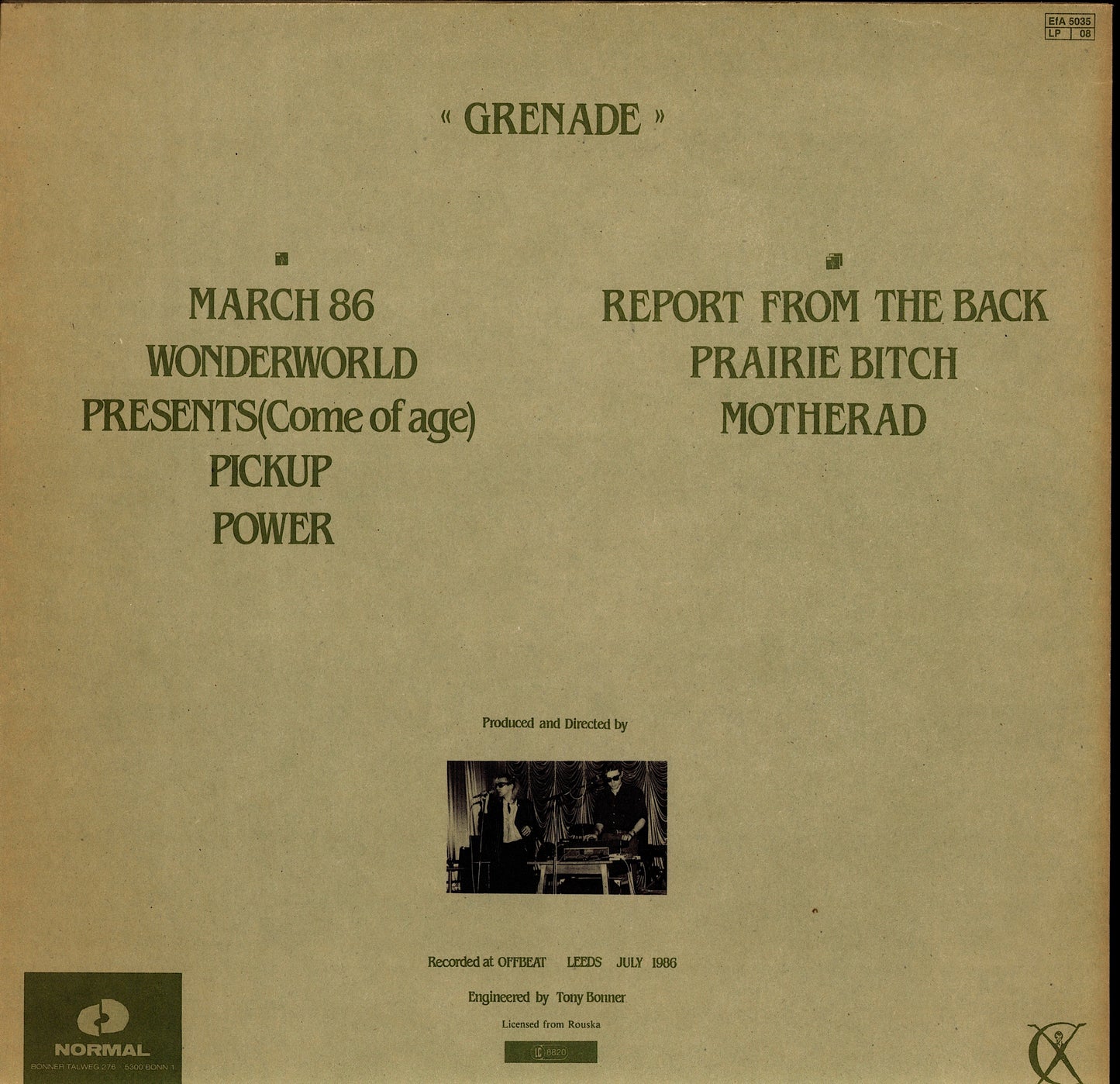 The Cassandra Complex – Grenade Vinyl LP