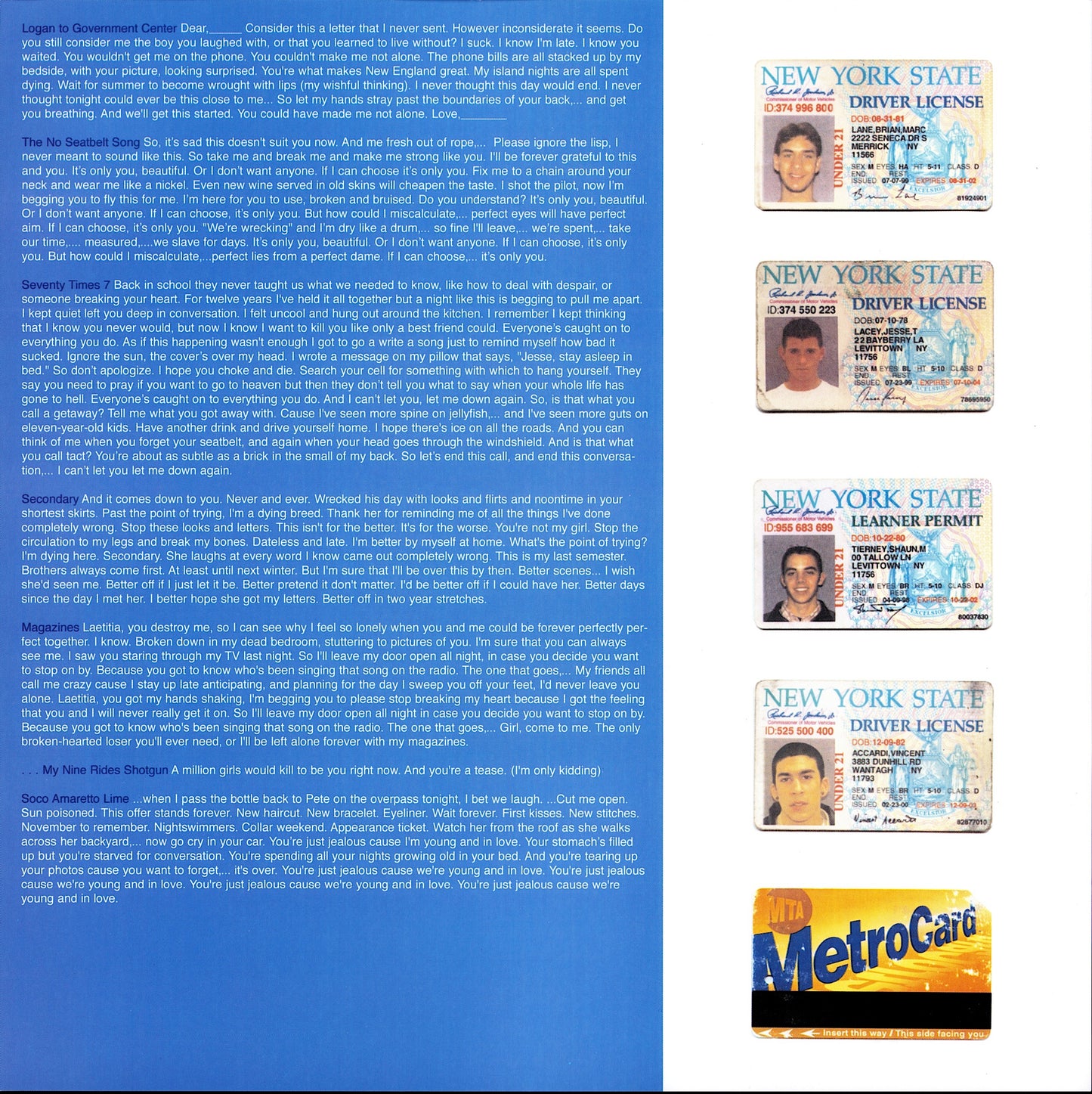 Brand New – Your + Favorite + Weapon Clear Vinyl LP Limited Edition