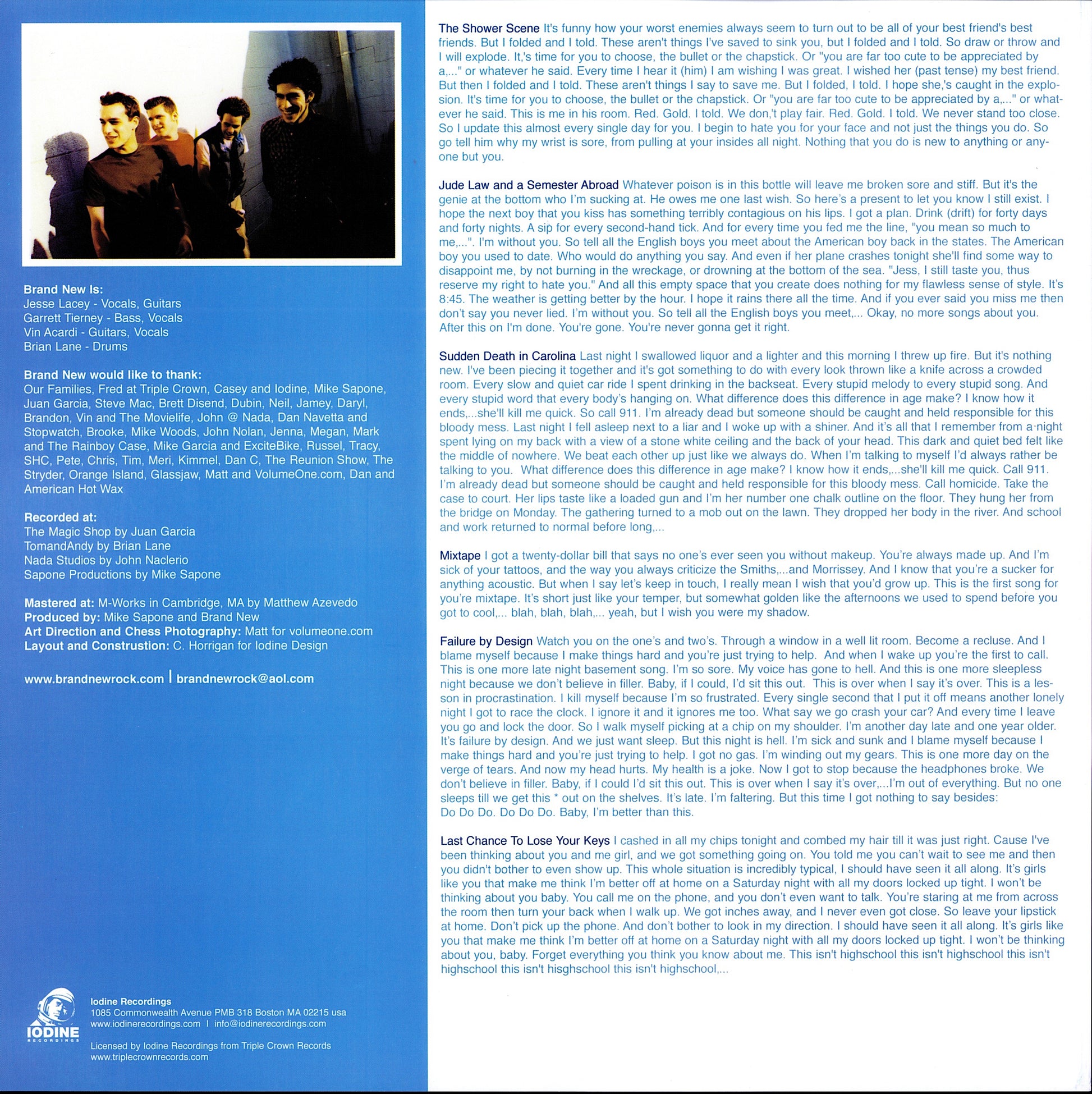 Brand New – Your + Favorite + Weapon Clear Vinyl LP Limited Edition