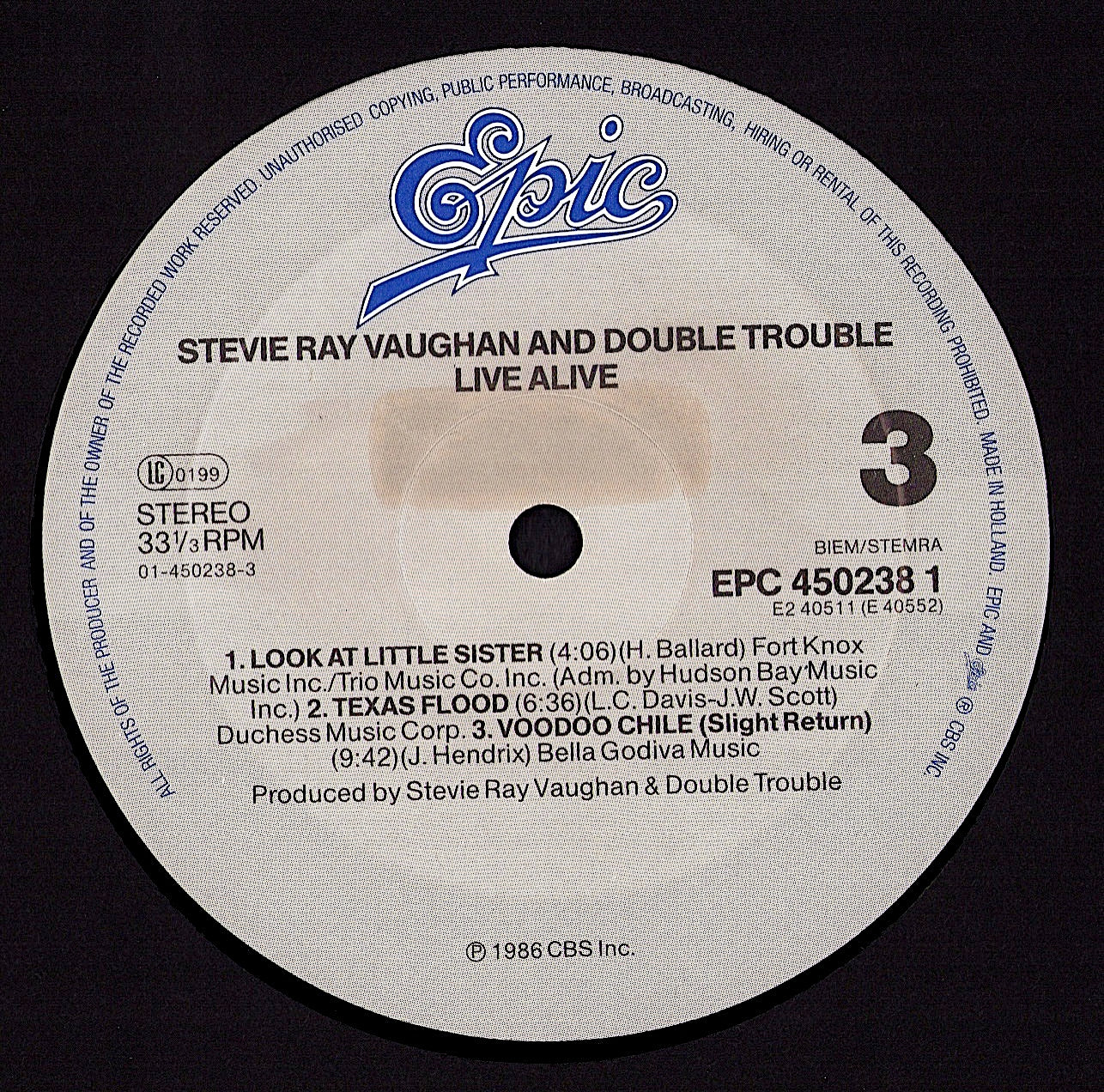Stevie Ray Vaughan And Double Trouble – Live Alive Vinyl 2LP