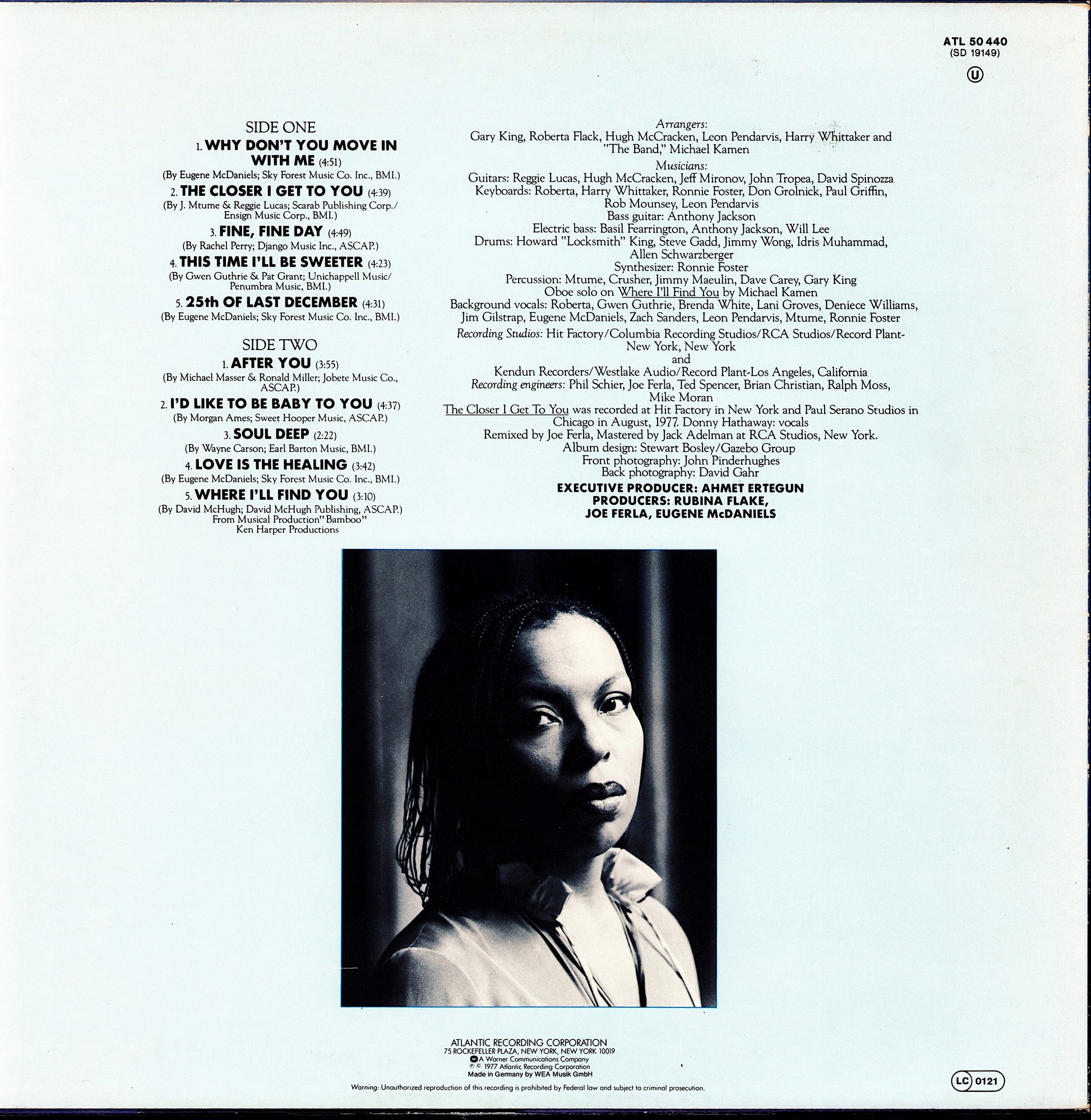 Roberta Flack – Blue Lights In The Basement Vinyl LP